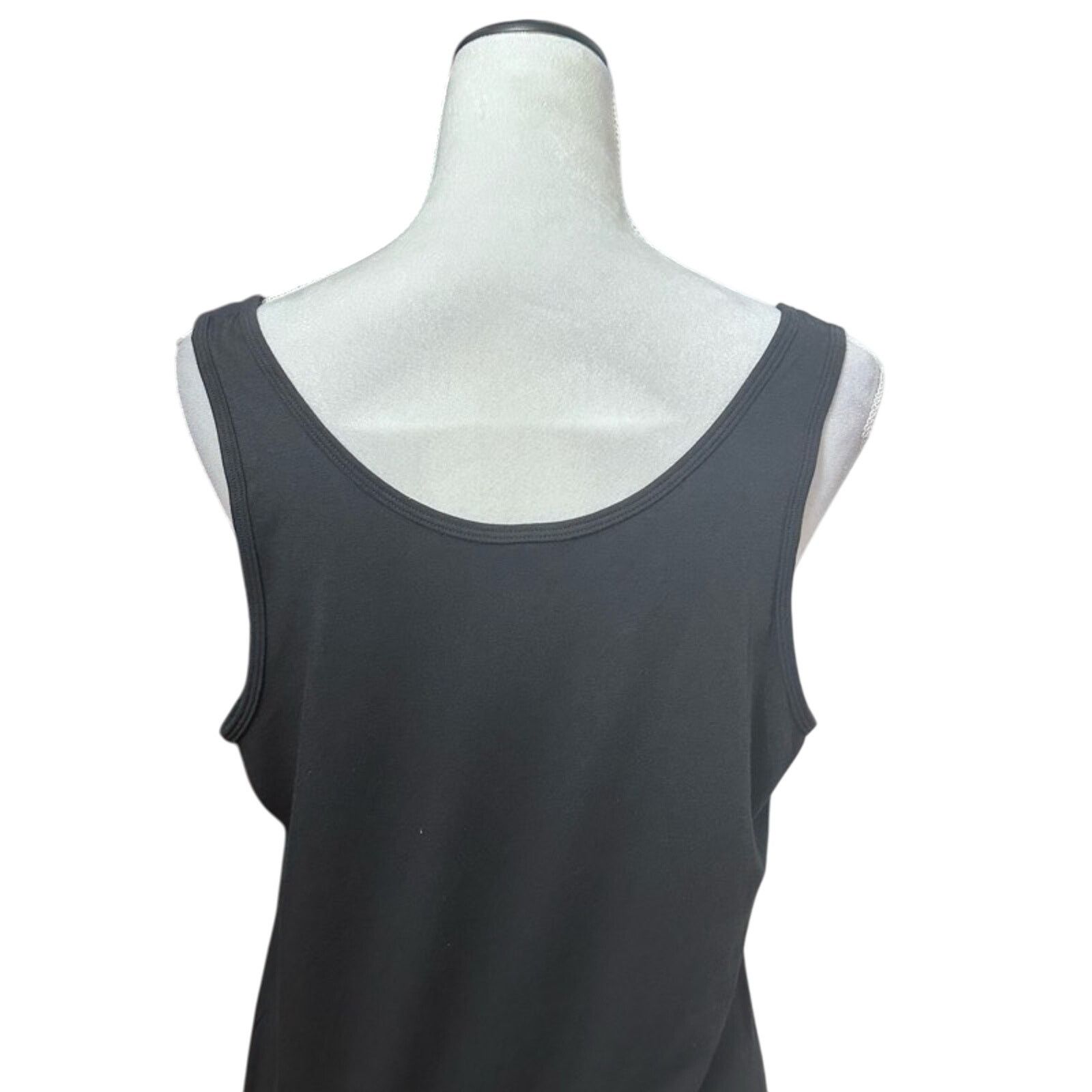 Nordstrom Nordstrom Tank Top Sleeveless Scoop Neck Cotton Black XXL Size XXL / US 16-18 / IT 52-54 - 5 Thumbnail