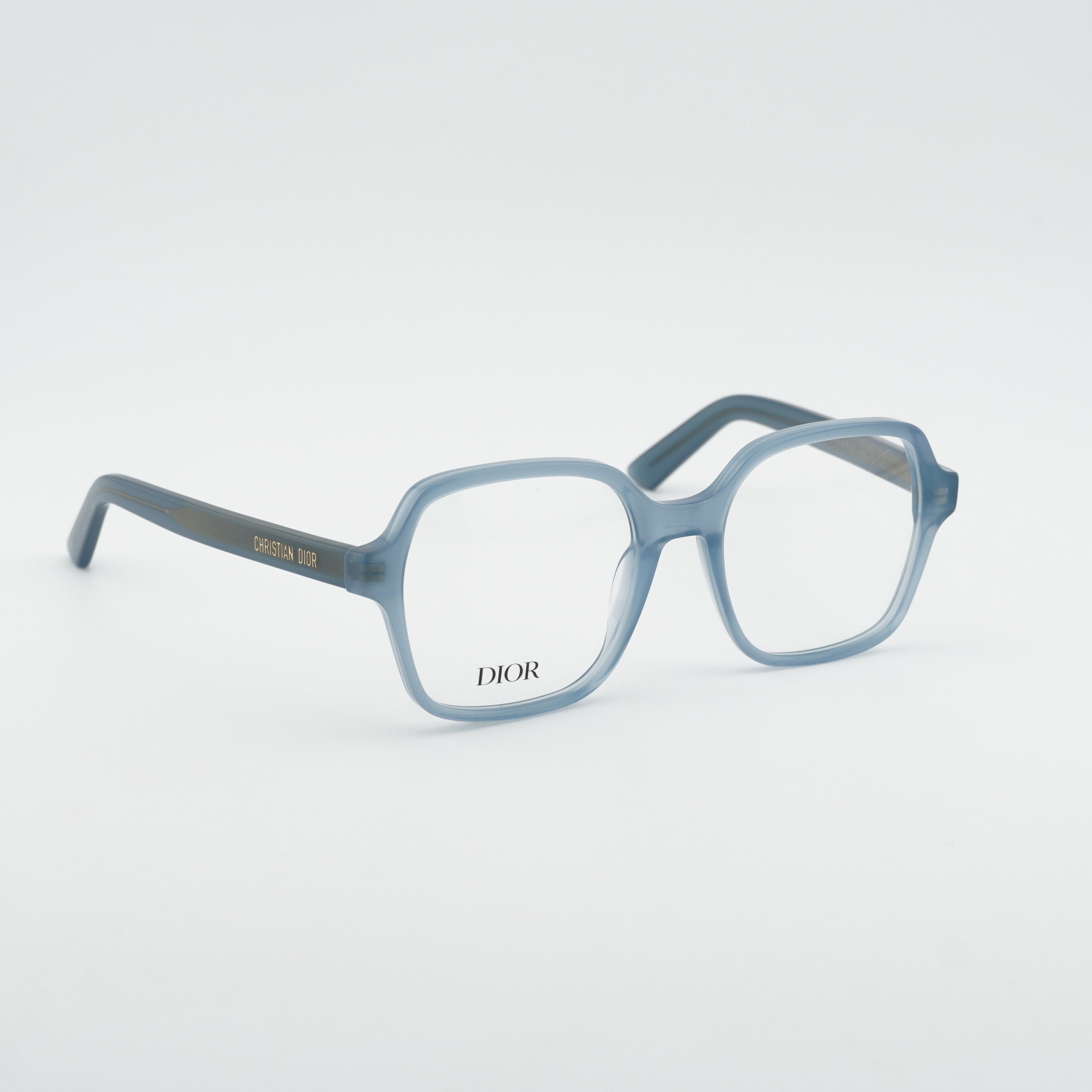 Dior Dior DIORMIDNIGHT O S1I 8000 Eyeglasses Shiny Light Blue 53m Size ONE SIZE - 7 Thumbnail