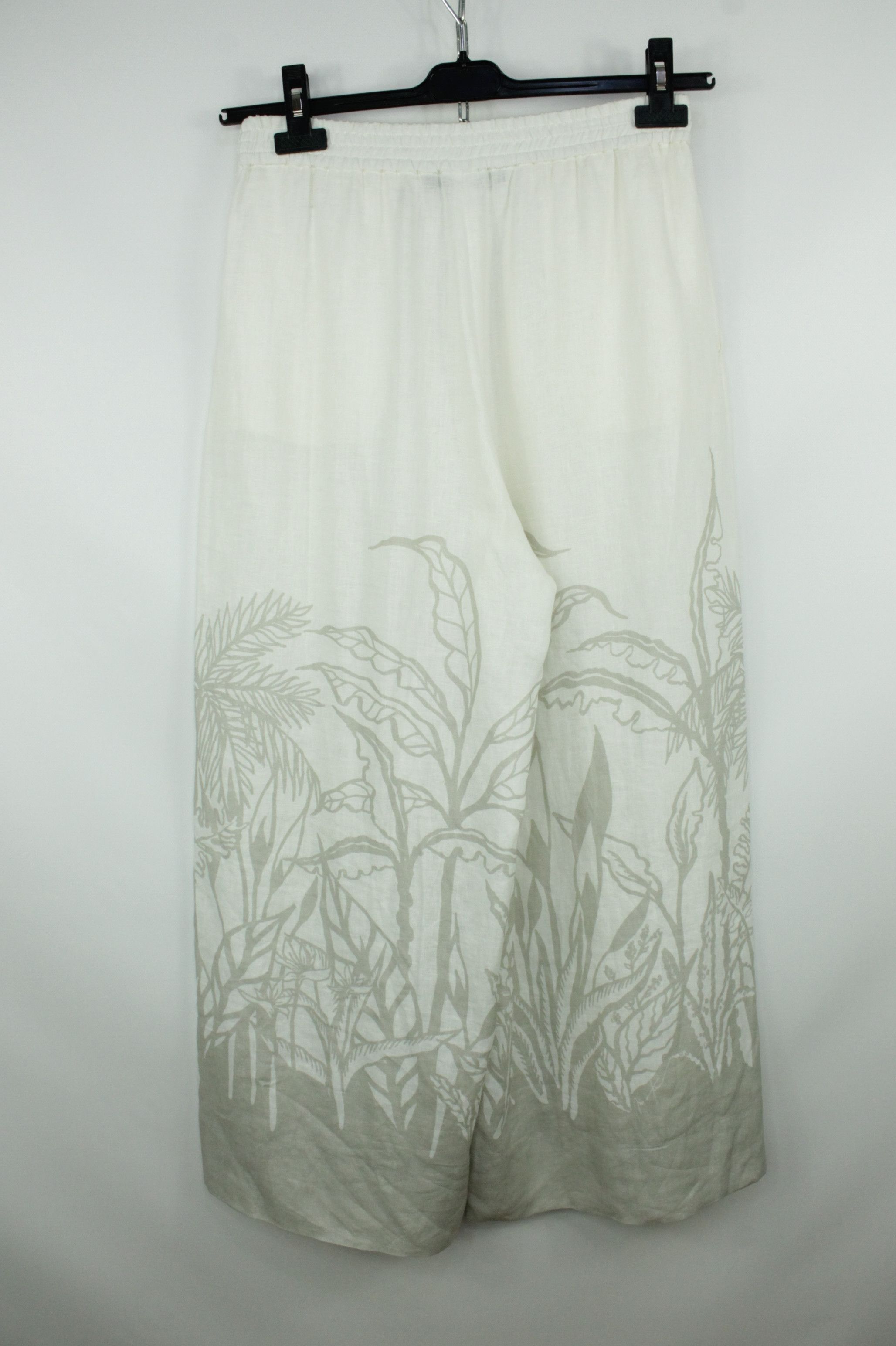 Designer × Iris von Arnim Iris Von Arnim Wide Leg Flower Pattern Linen Pants Size 30" / US 8 / IT 44 - 6 Thumbnail