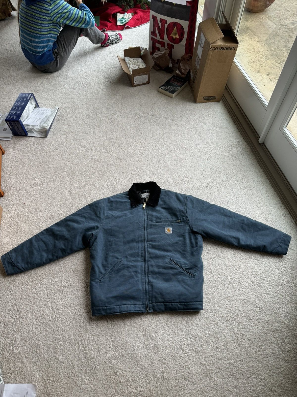 image of Carhartt Wip Detroit Jacket in Blue, Men's (Size XL)