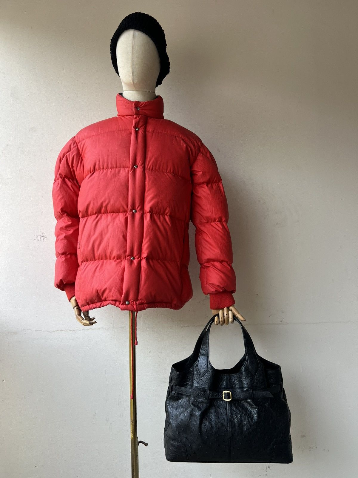 Leather Vintage JRA Japan Black Ostrich Leather Bag Size ONE SIZE - 6 Thumbnail