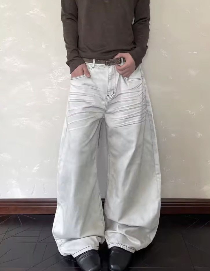 Jean xz vintage loose baggy wide Leg flared yuppie jeans Size US 31 - 7 Thumbnail