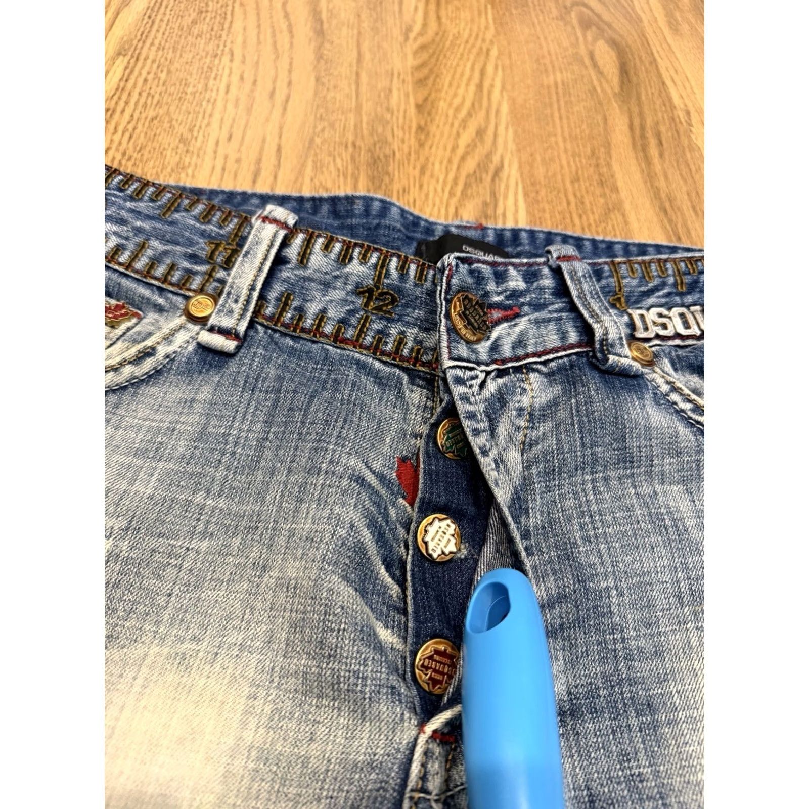 Dsquared2 Dsquared2 Denim Jeans Mens 32 Regular 28 Inseam Blue Distressed Italy 5-Pocket Logo Size US 32 / EU 48 - 7 Thumbnail