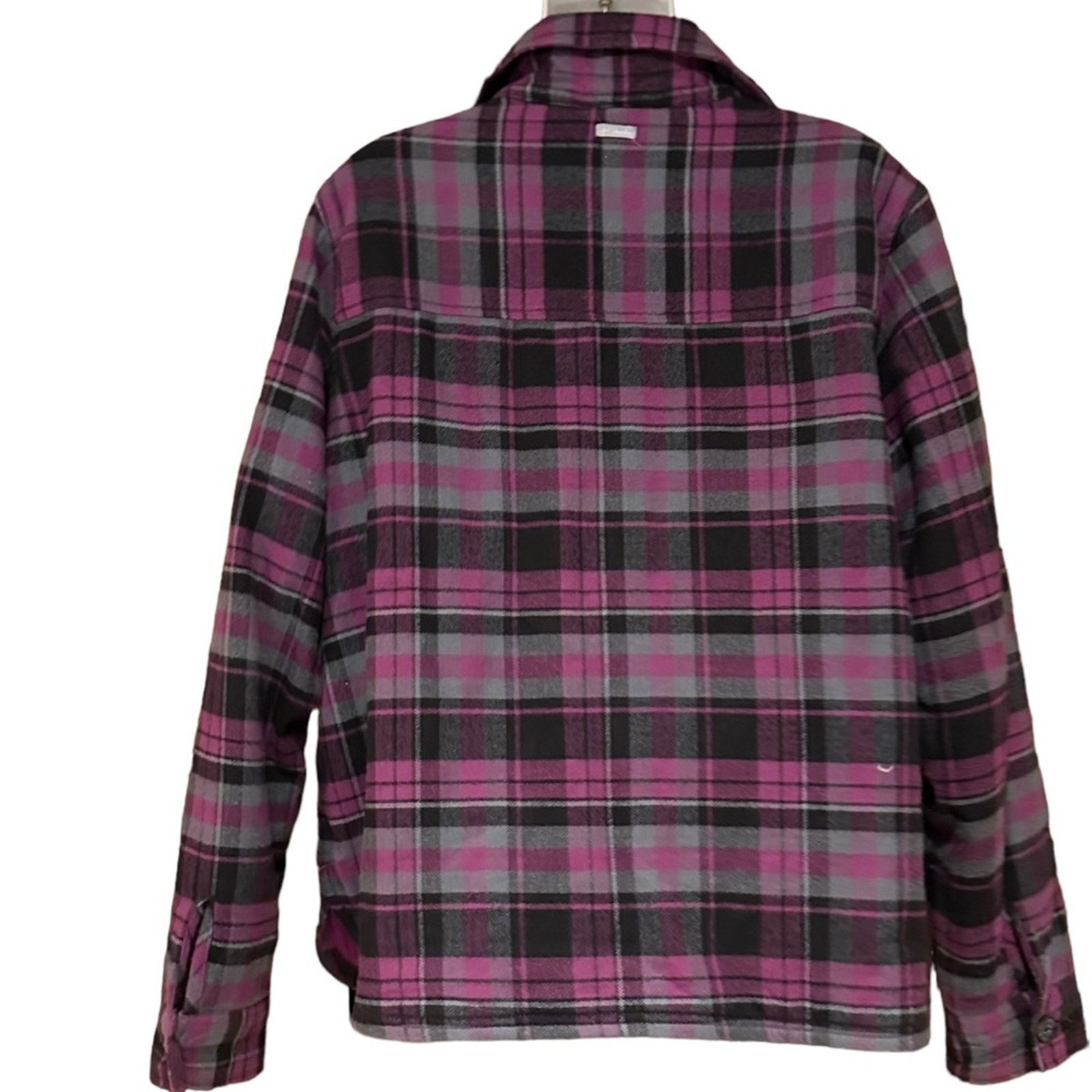 Columbia Columbia Ladies XL Magenta Plaid Shacket in Gray and Magenta Size XL / US 12-14 / IT 48-50 - 2 Thumbnail