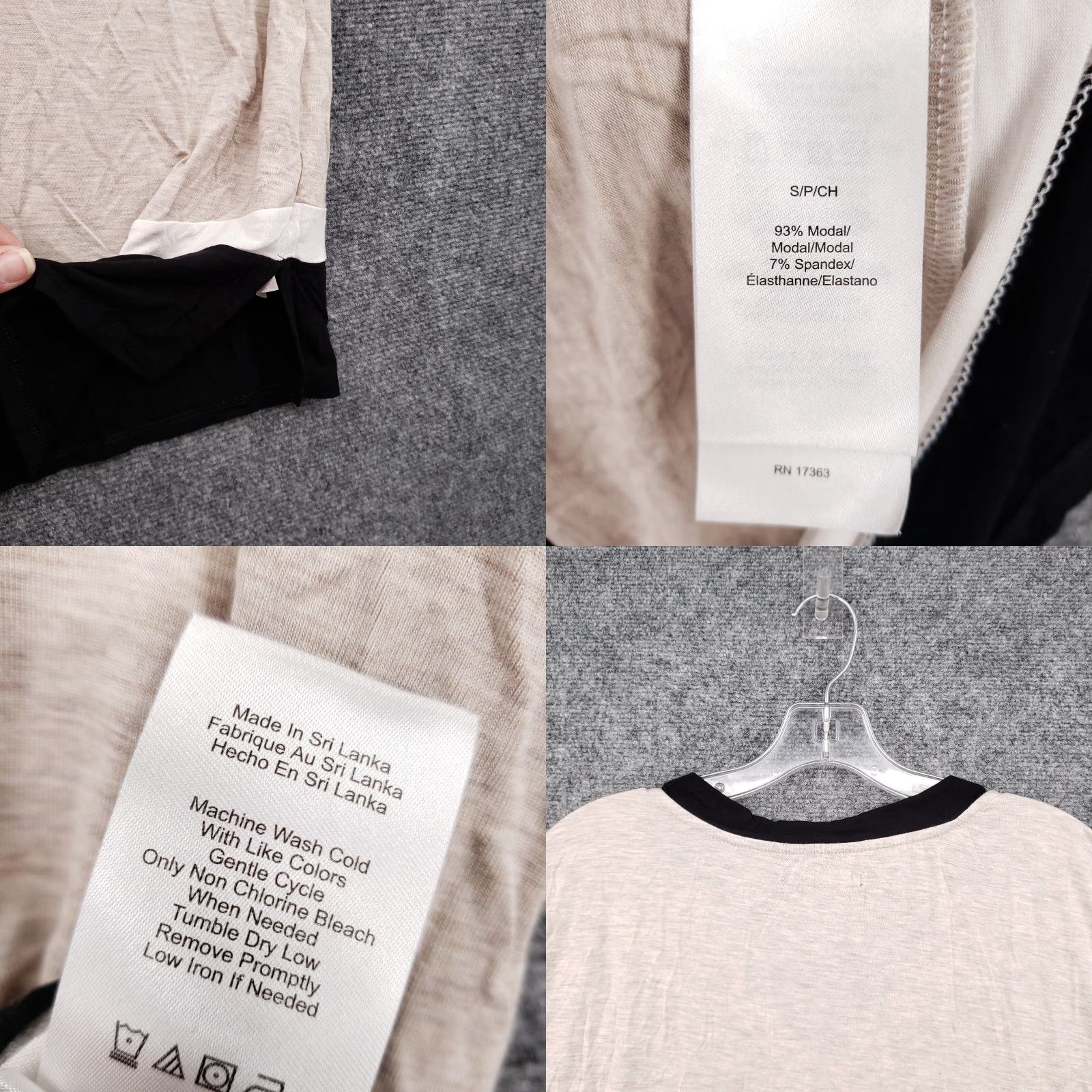 Donna Karan Donna Karan Sleepshirt Women S Beige V-Neck Short Sleeve Sleepwear Size S / US 4 / IT 40 - 8 Thumbnail