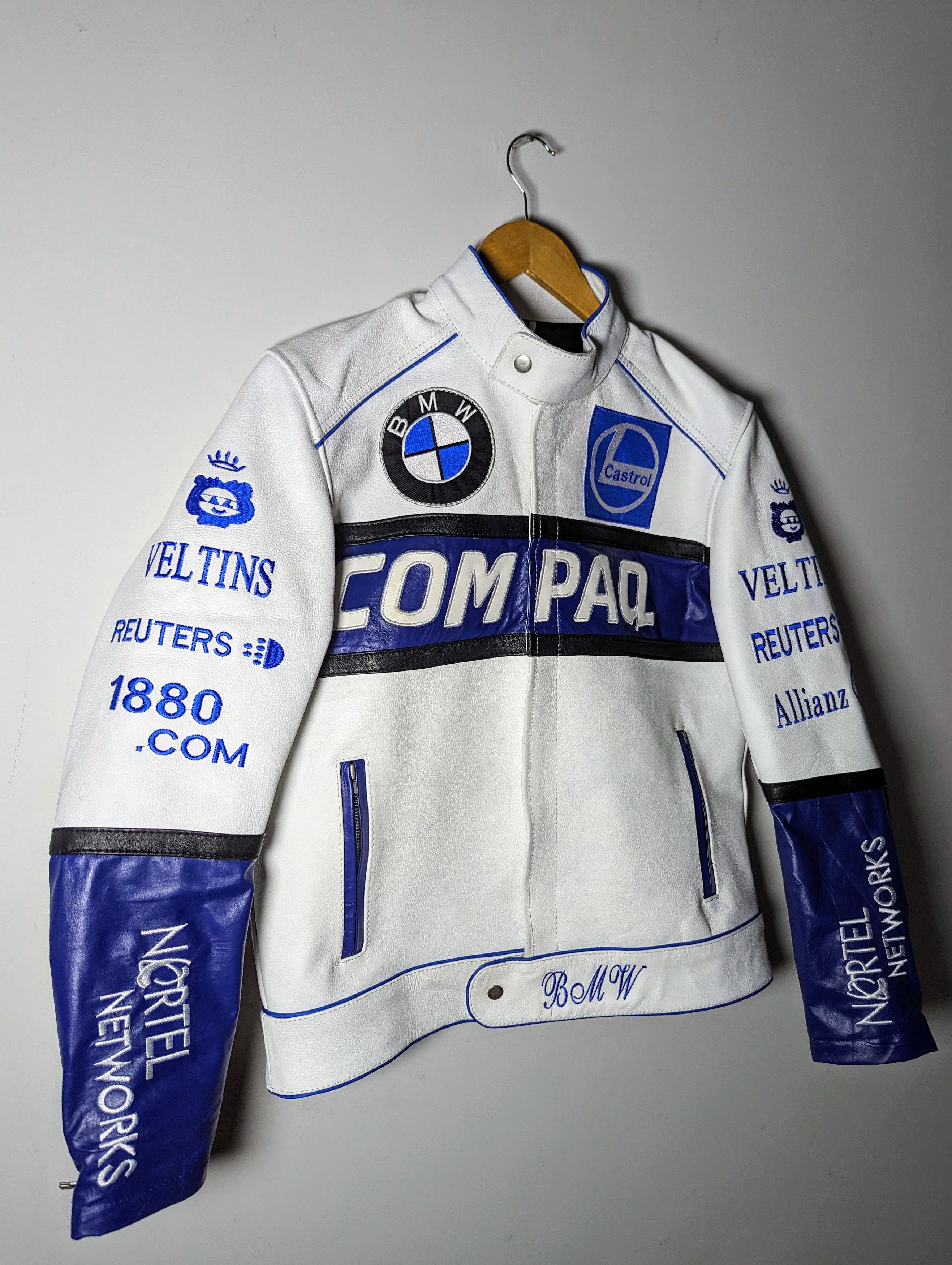 Vintage 🔥 BMW 🔥 Y2K RETRO RACING LEATHER JACKET FORMULA 1 Size US S / EU 44-46 / 1 - 6 Thumbnail