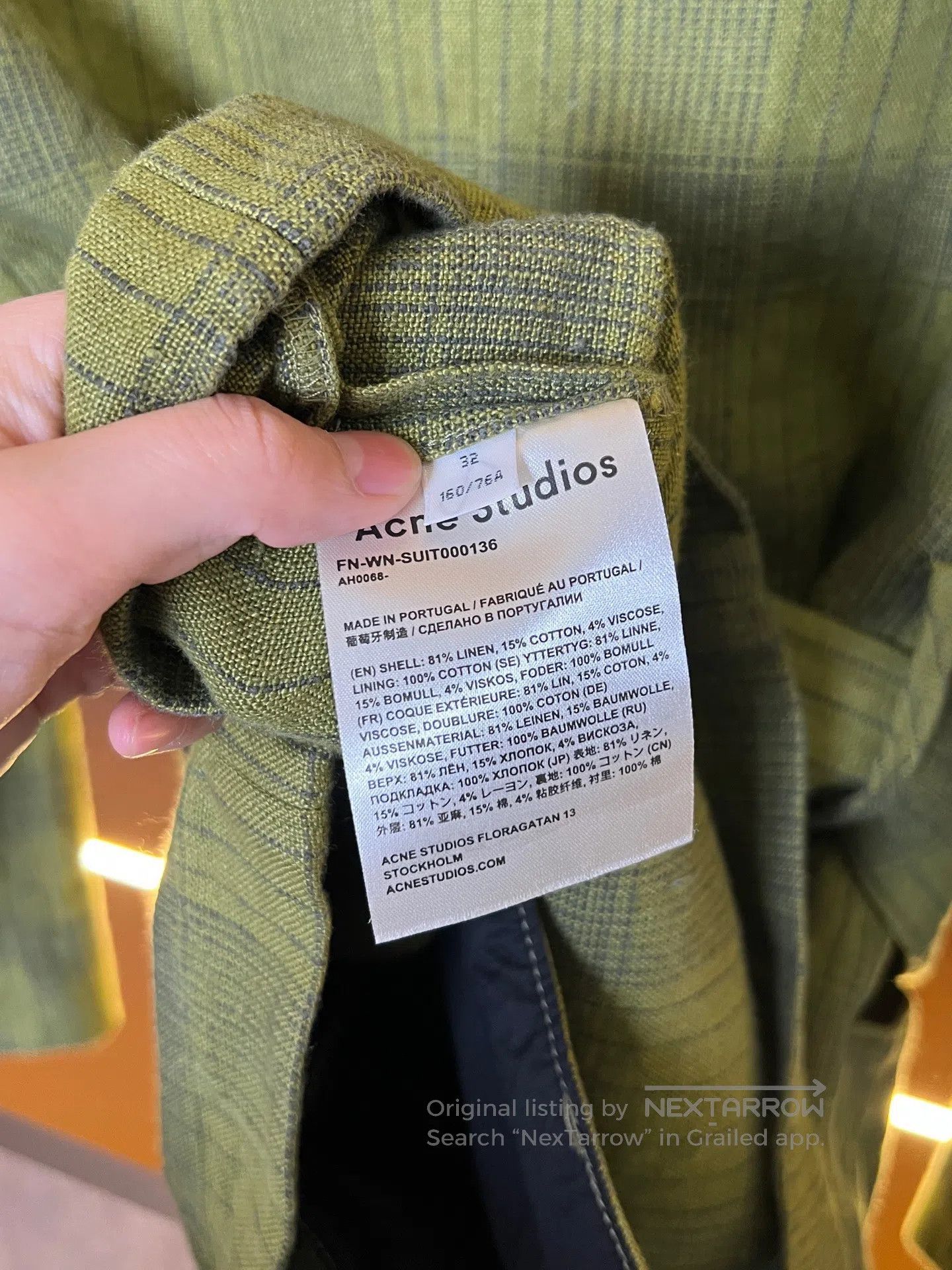 Acne Studios Acne Studios Linen Blend Blazer| Size 4XL / US 24-26 - 4 Thumbnail