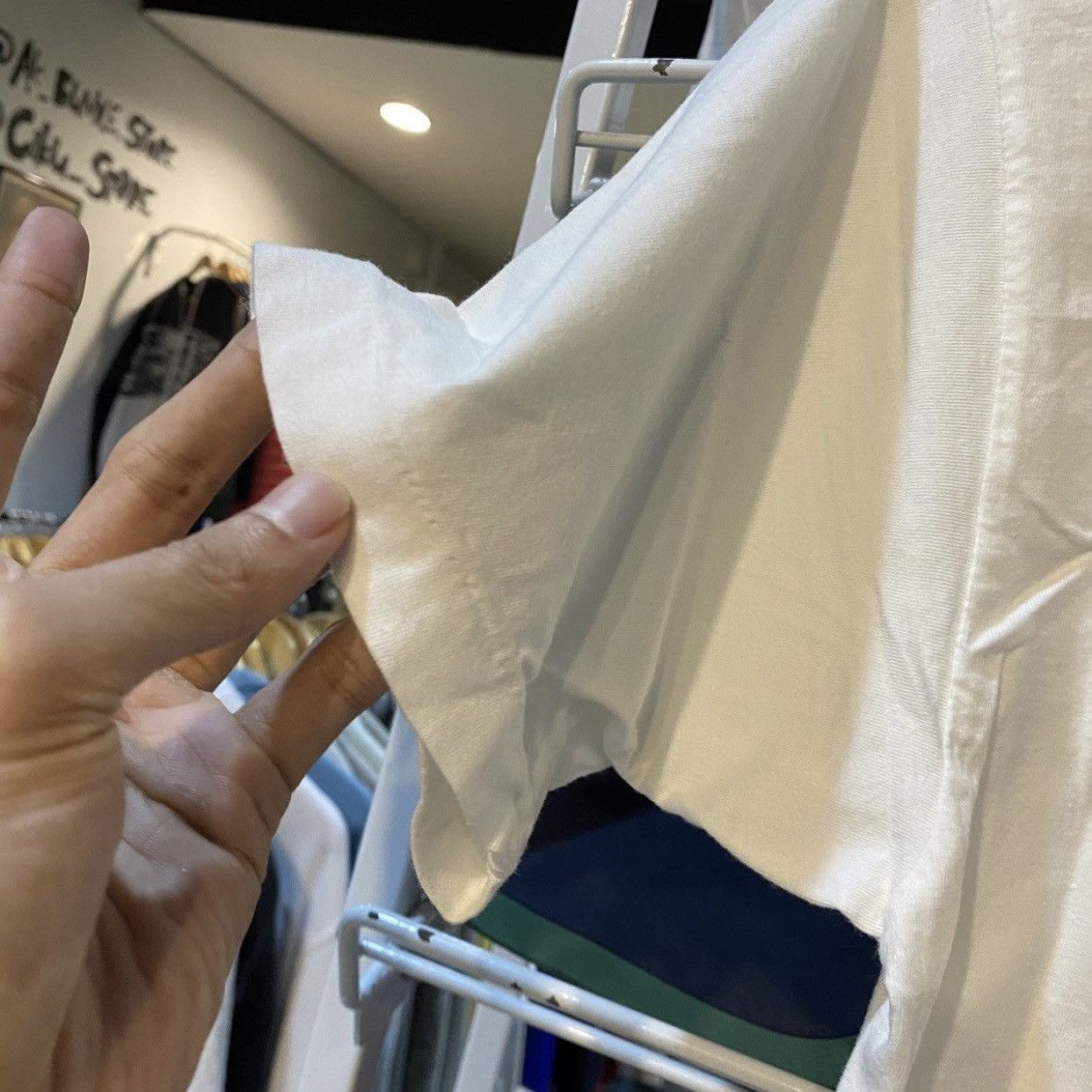 Issey Miyake Vintage Issey Miyake Thumbs Up T-Shirt - S White Good Size US S / EU 44-46 / 1 - 6 Thumbnail