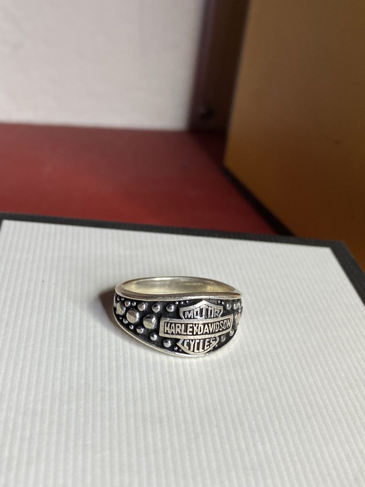 Harley Davidson Chunky Sterling Silver Ring Size 9.5