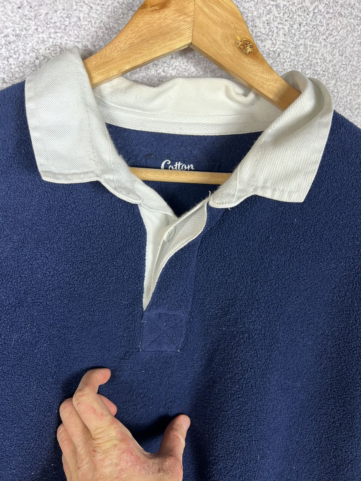 Cotton Traders Vintage Cotton Traders Fleece Rugby Shirt Y2K Sweatshirt Size US XL / EU 56 / 4 - 4 Thumbnail