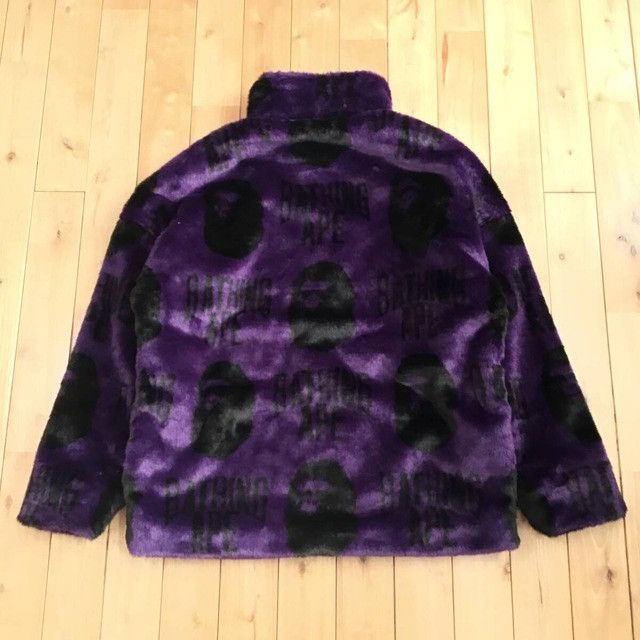 Bape BAPE B BOY FUR JACKET Purple a bathing ape Size US L / EU 52-54 / 3 - 3 Thumbnail