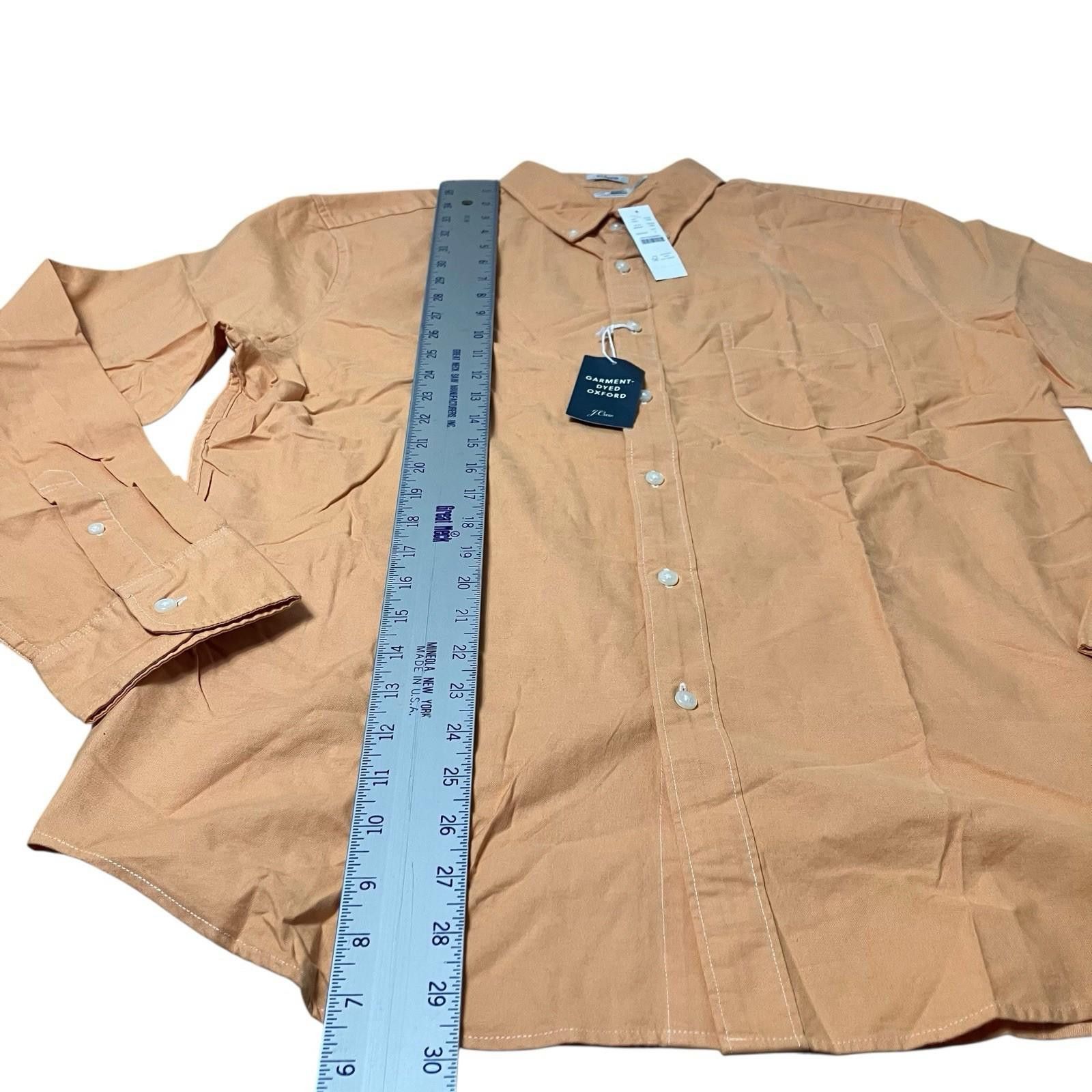 J.Crew J Crew Shirt Mens L Orange Button Down Oxford Broken In Size US L / EU 52-54 / 3 - 4 Thumbnail