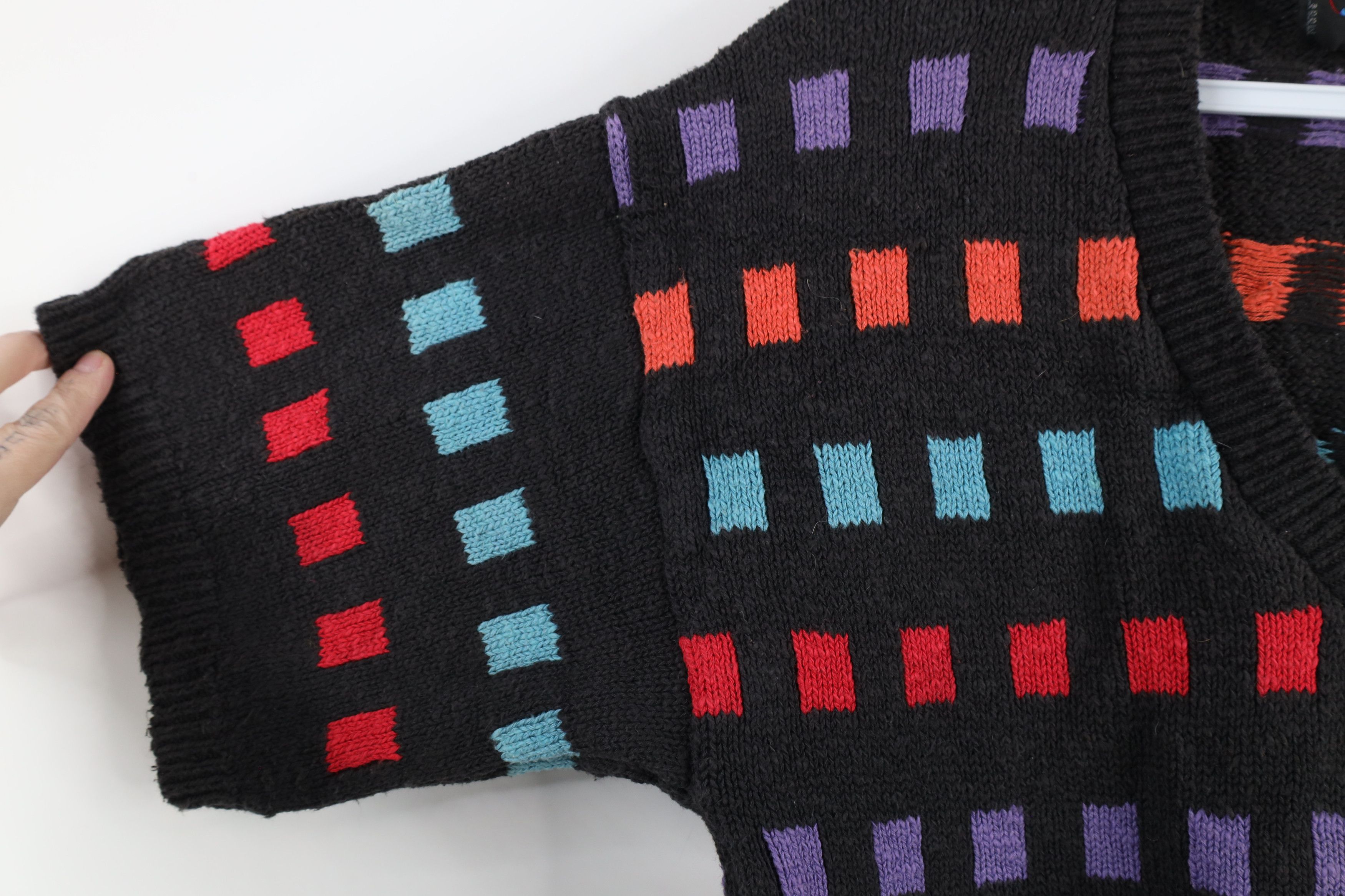 Vintage Vintage 90s Streetwear Square Knit Short Sleeve Sweater USA Size M / US 6-8 / IT 42-44 - 5 Thumbnail