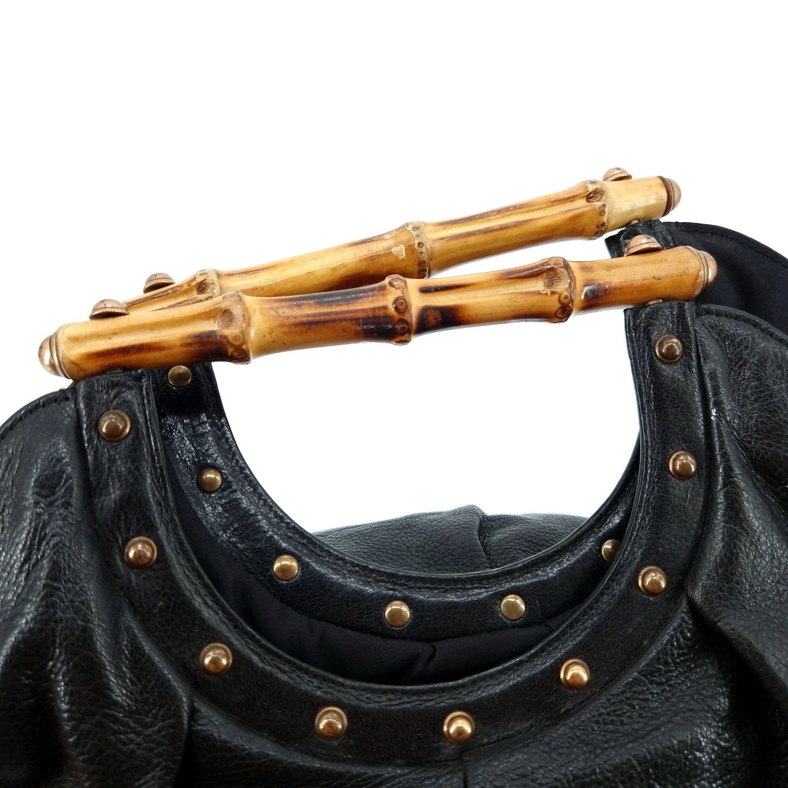 2003 GUCCI by Tom Ford バンブー バッグ グッチ GUCCI BY TOM FORD 2003 TAN FLORAL PRINT BAMBOO TOP HANDLE