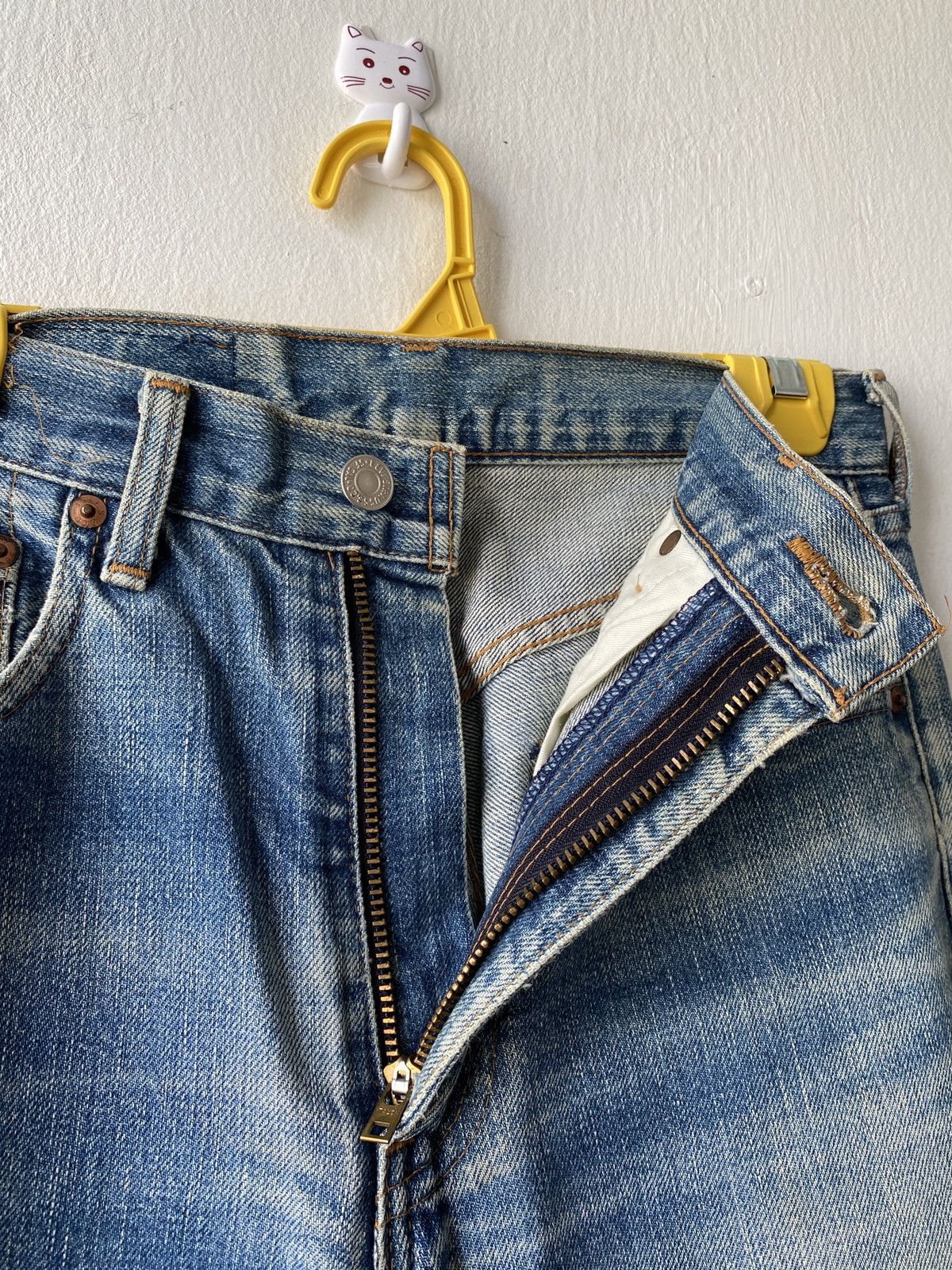Levi's × Levi's Vintage Clothing × Vintage Vintage Levi’s 502 XX Distressed Selvedge Denim Size US 27 - 10 Thumbnail