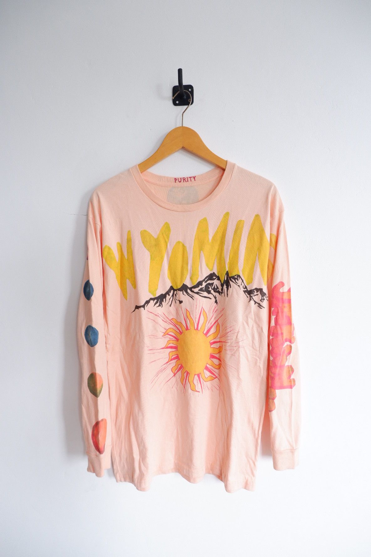 image of Kanye West Wyoming Kkw Long Sleeve T-Shirt in Pink, Men's (Size Large)
