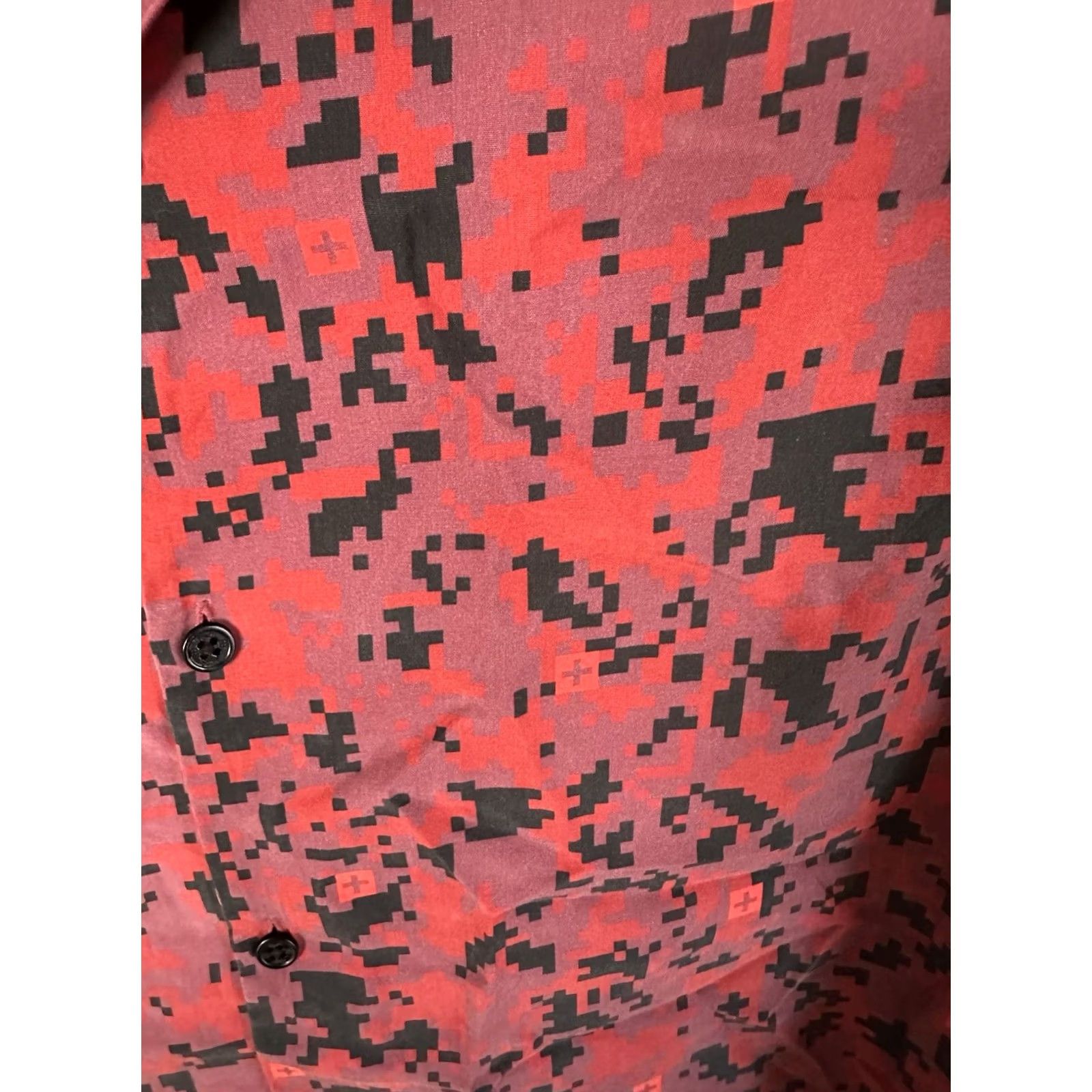 Ksubi KSubi Button-Down Shirt Men’s Size Medium Red Digital Camouflage Casual Tencel Size US M / EU 48-50 / 2 - 2 Thumbnail