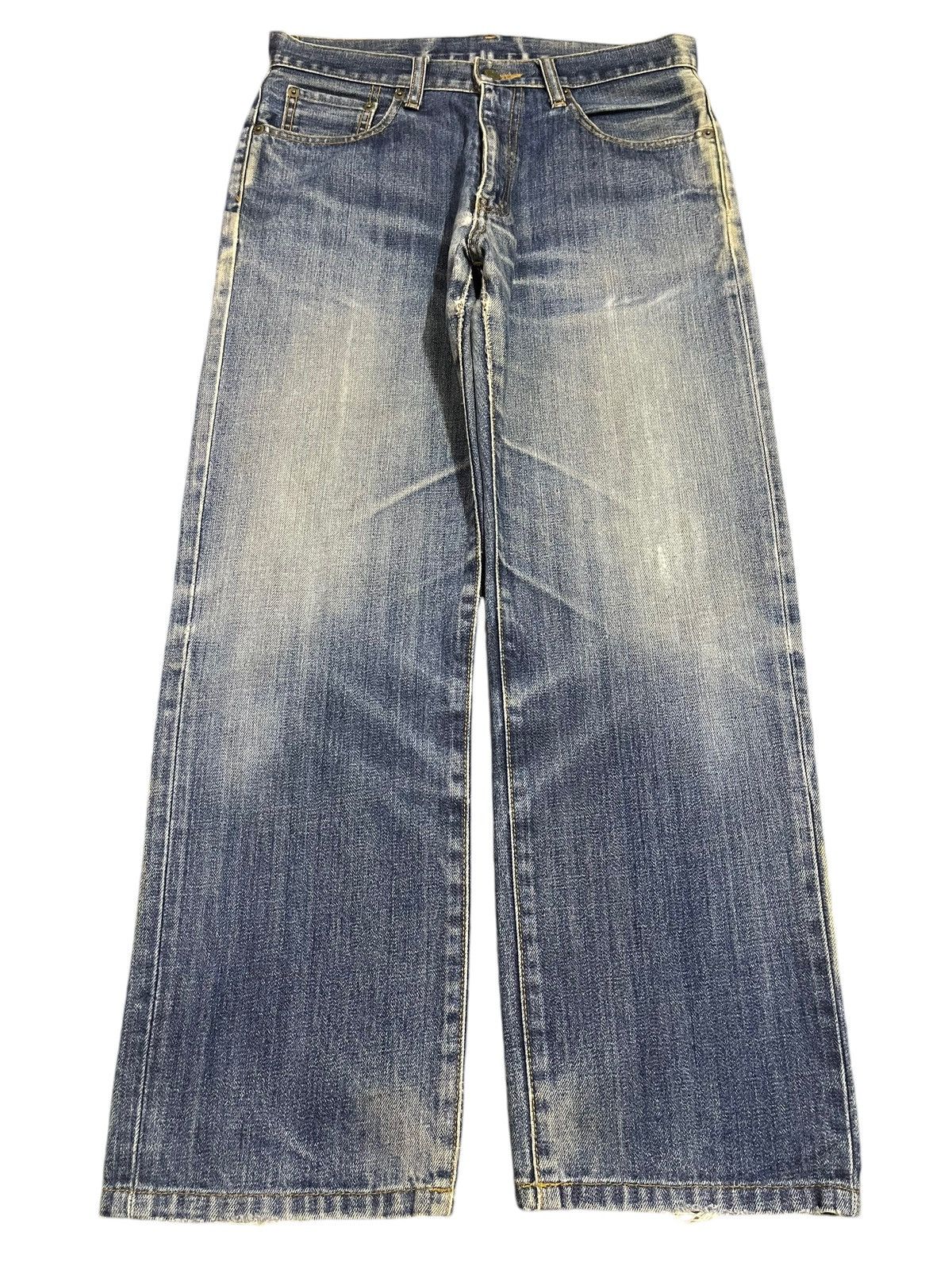 Uniqlo Vintage Japanese Uniqlo Blue Faded Wash Style Baggy Jeans Size US 30 / EU 46 - 1 Thumbnail