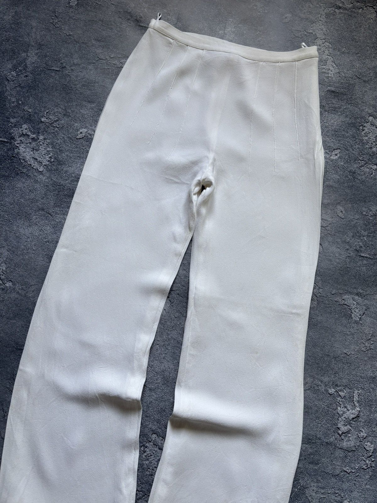 Claude Montana RARE 90s Claude Montana Paris Vintage Baggy White Pants Size 30" / US 8 / IT 44 - 3 Thumbnail
