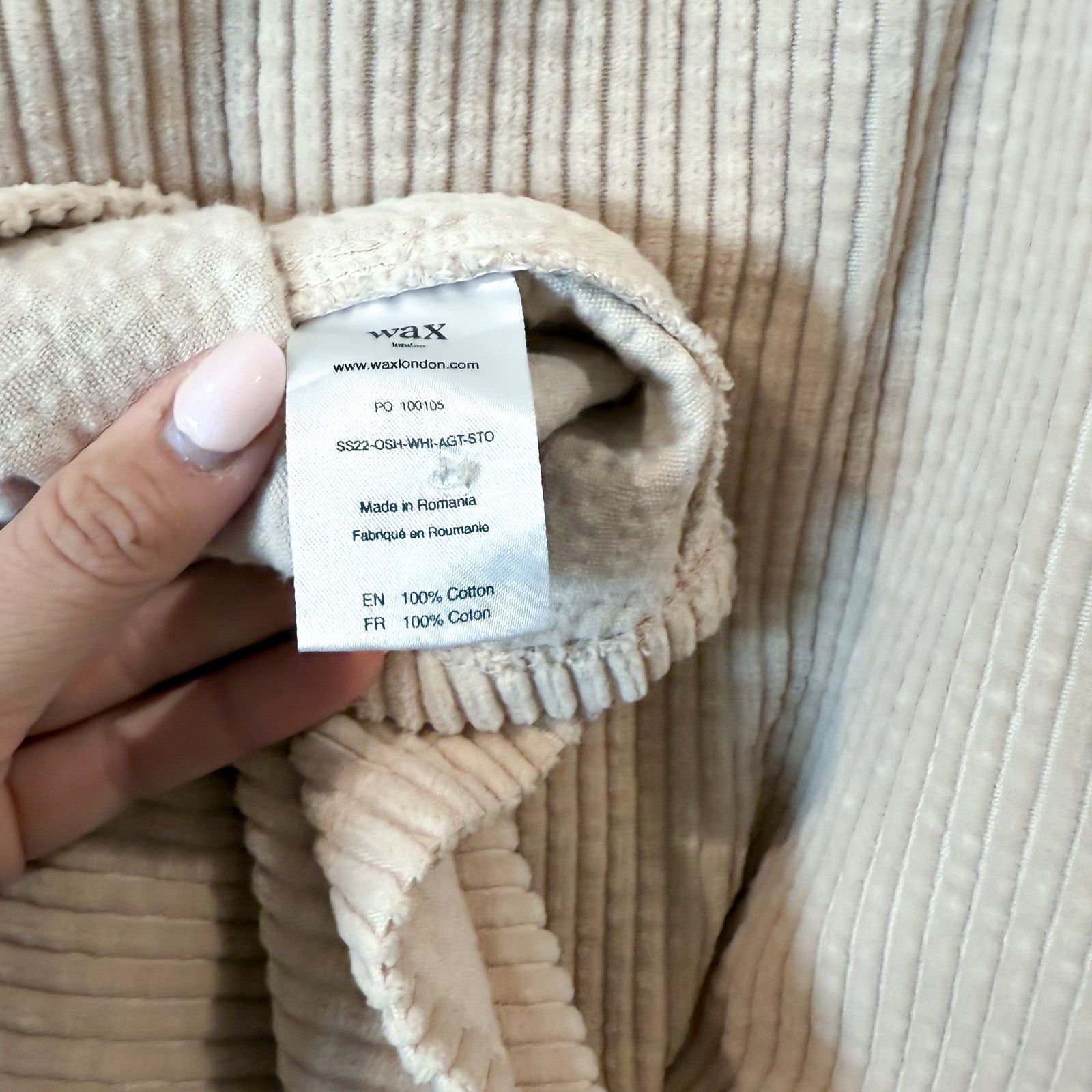 Wax London WAX LONDON Penn Cord Whiting Overshirt Sand Beige – Size XL Size US XL / EU 56 / 4 - 4 Thumbnail