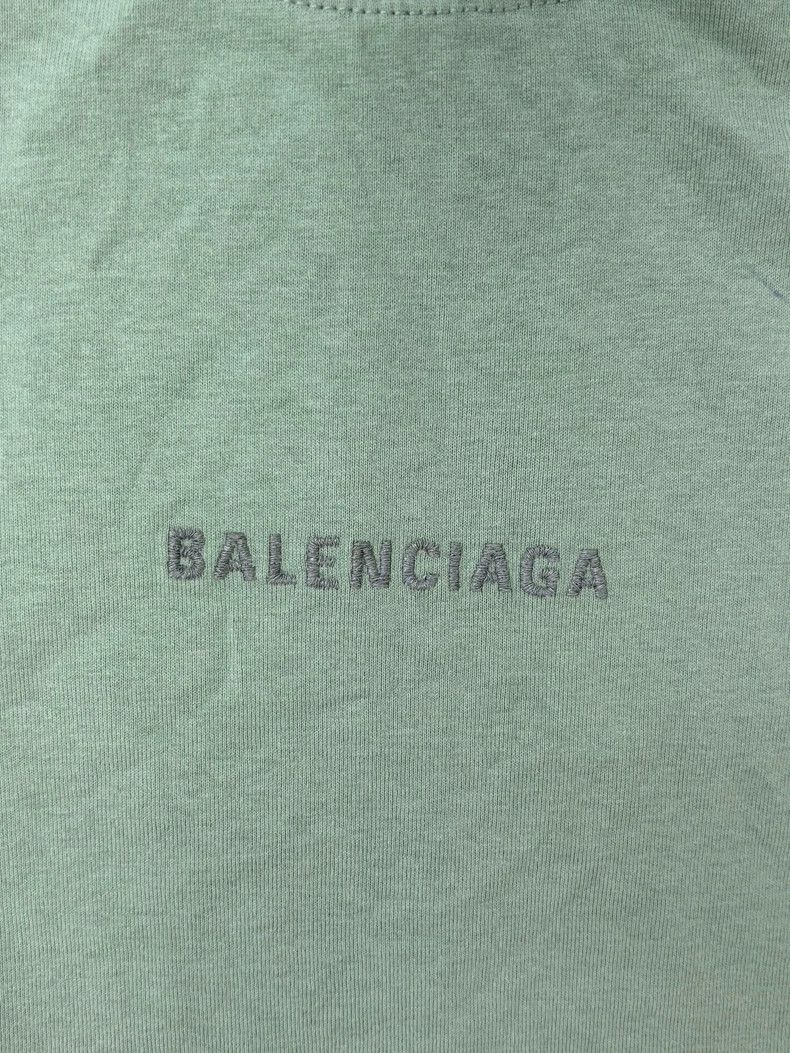 Balenciaga Balenciaga Mint green embroidered logo short sleeve T-shir Size US M / EU 48-50 / 2 - 3 Thumbnail