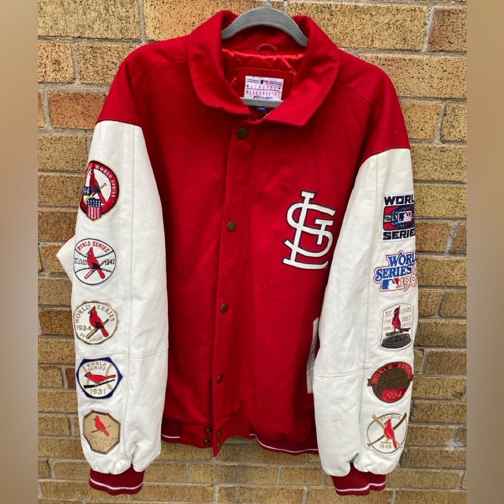 MLB RARE 2006 Embroidered St Louis Cardinals MLB Leather Wool J Size US XXL / EU 58 / 5 - 2 Thumbnail