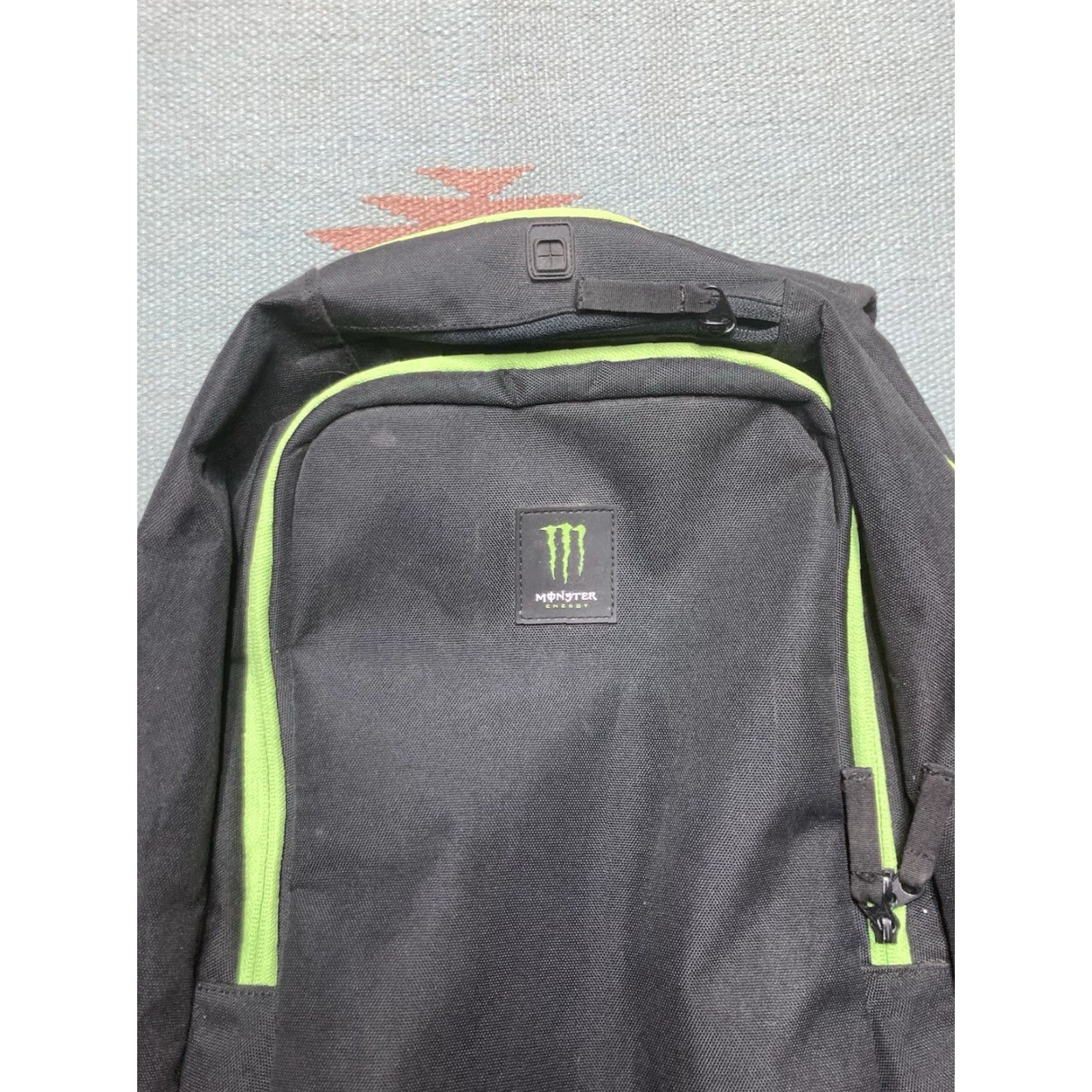 Logo 7 Monster energy Backpack Black Green Logo College School Men Backpack Size ONE SIZE - 3 Thumbnail
