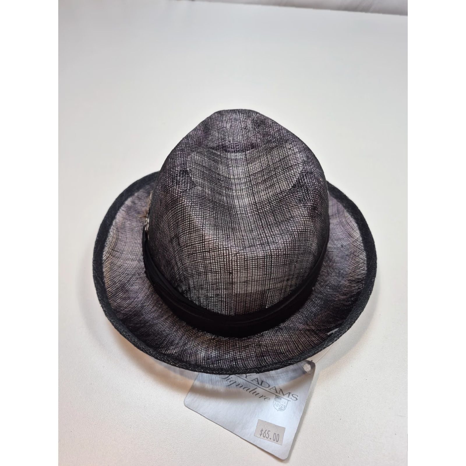 Stacy Adams Stacy Adams Fedora Hat Mens M Black Straw Lined Signature Casual Summer Size ONE SIZE - 3 Thumbnail