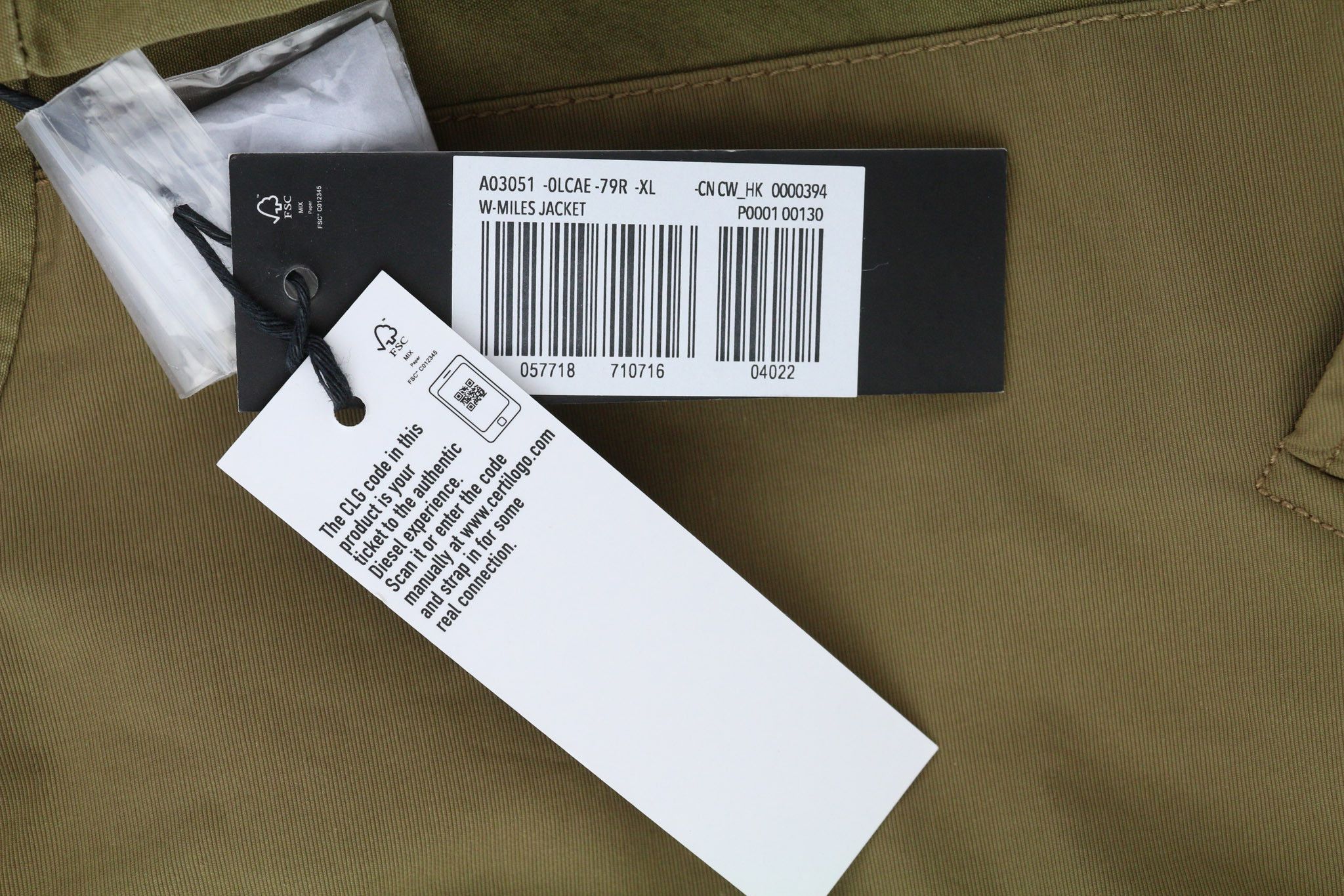 Diesel W-MILES XL Parka Removable Lining Hooded Jacket 40042 Size US XL / EU 56 / 4 - 14 Thumbnail