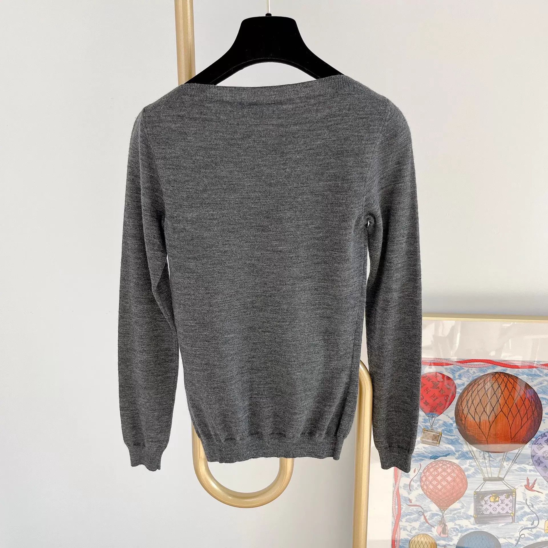 Lanvin Lanvin Gray Crewneck Top XS Size XS / US 0-2 / IT 36-38 - 2 Thumbnail