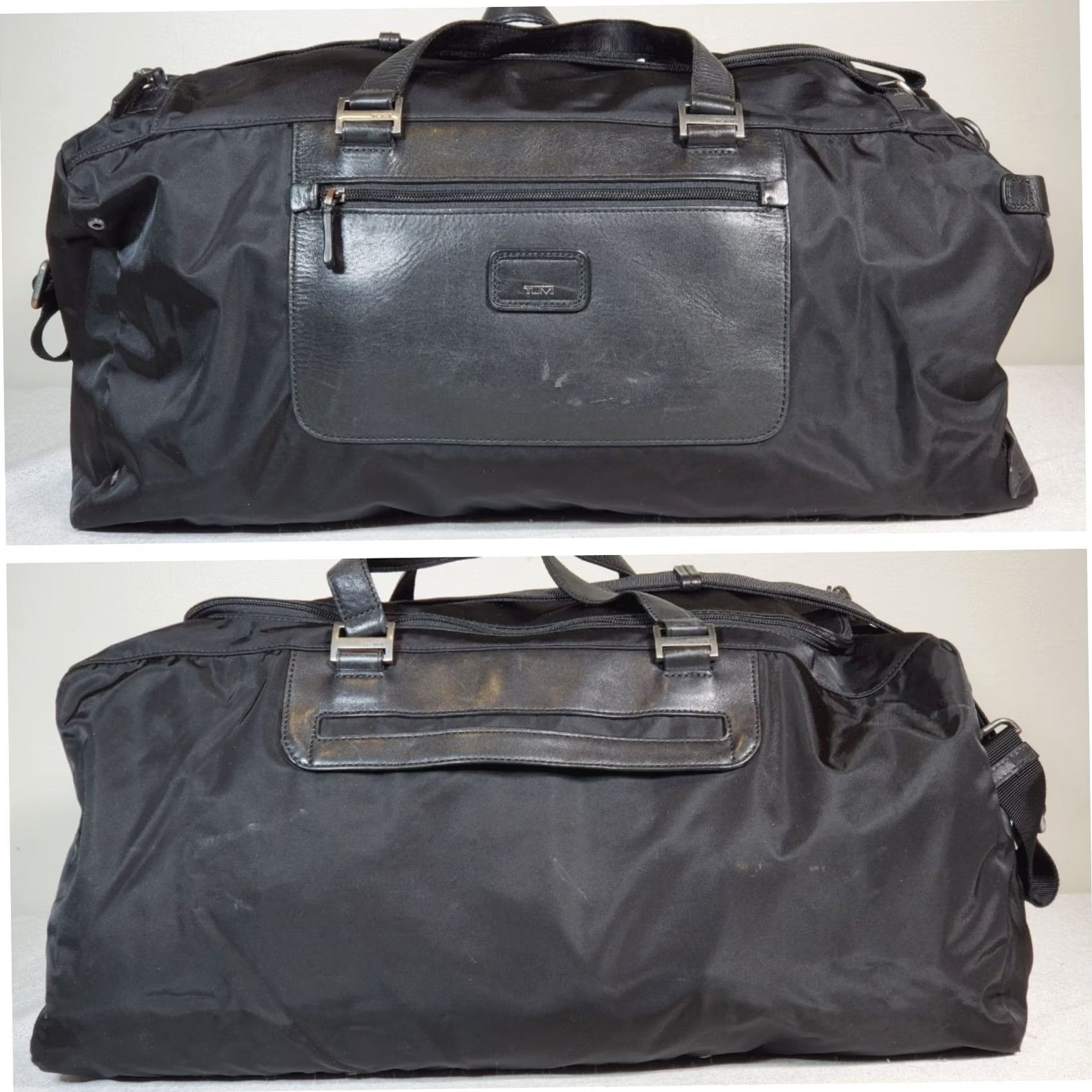 Tumi Tumi Pack-a-Way Duffle Weekender Bag - Black Nylon Leather Shoulder Strap Size US M / EU 48-50 / 2 - 2 Thumbnail