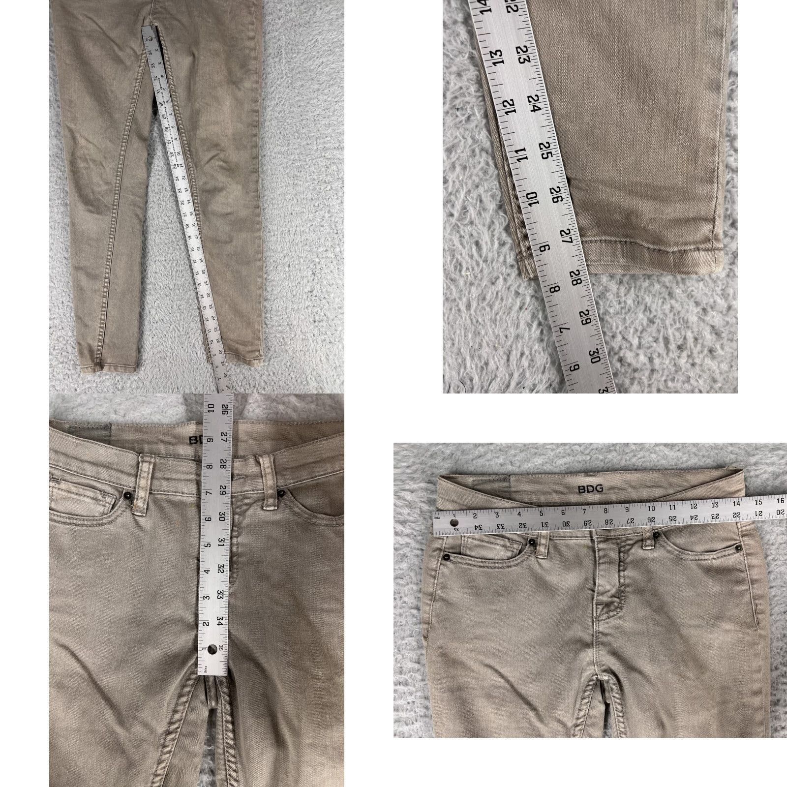 Bdg BDG Jeans Women's Tapered Leg 6 Gray Cotton Blend Regular Fit 5-Pocket Design Size 28" / US 6 / IT 42 - 8 Thumbnail