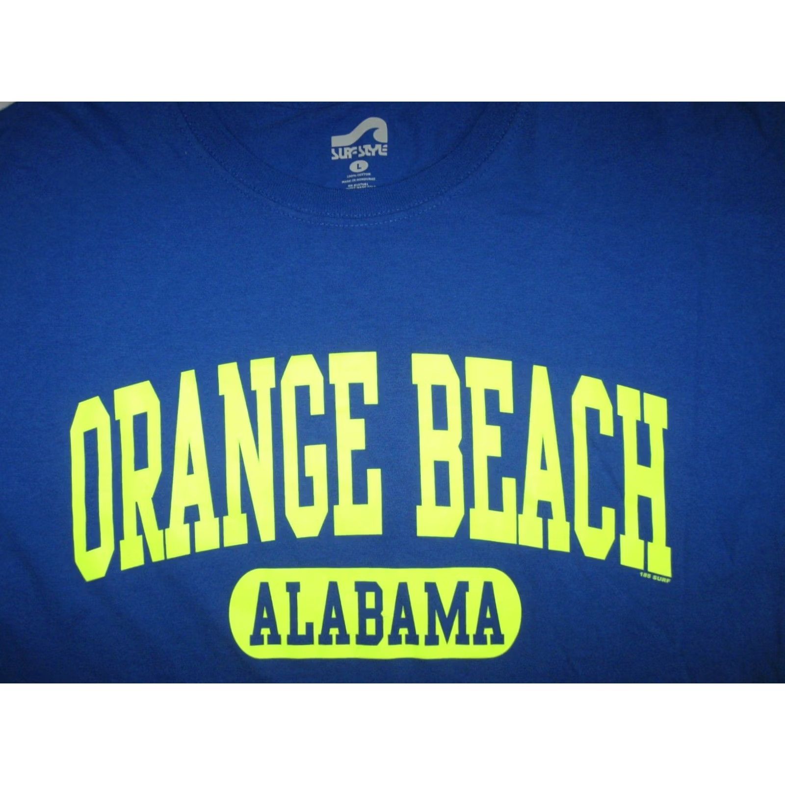 Vintage SURF STYLE Shirt Men's Large ORANGE BEACH ALABAMA Perdido Key Gulf of Mexico t Size US L / EU 52-54 / 3 - 3 Thumbnail