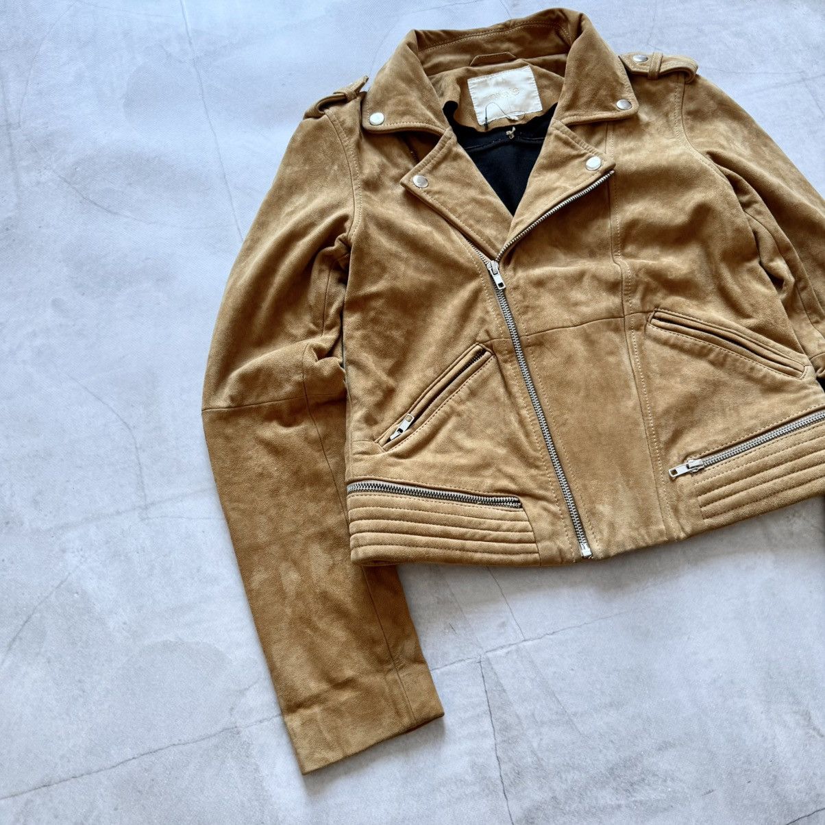 Maje Maje Suede Biker Avantgarde All Saints Style Jacket Size S / US 4 / IT 40 - 3 Thumbnail