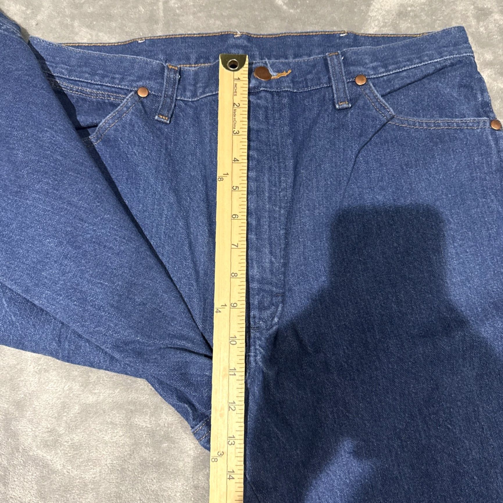 Wrangler Wrangler Jeans Mens 34x35 Blue Denim Original Fit Cowboy Cut Western Tag 36x36 Size US 34 / EU 50 - 6 Thumbnail
