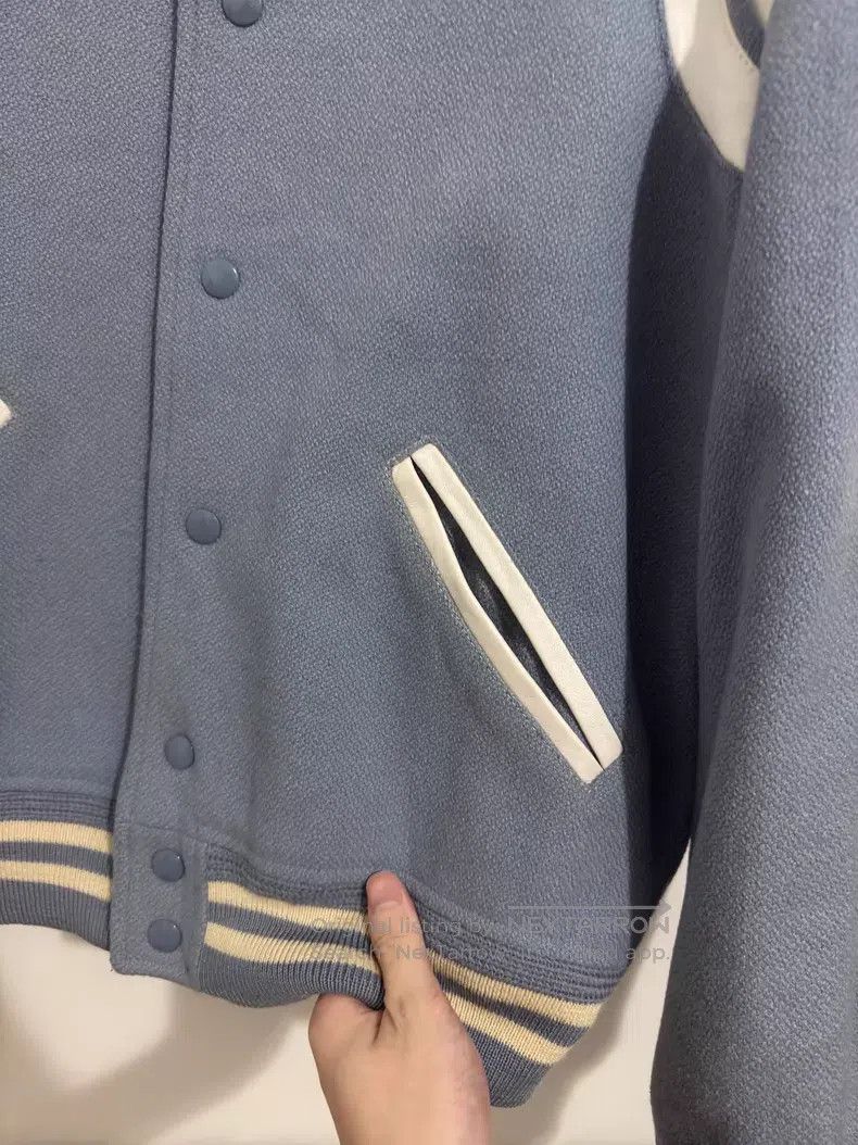 Saint Laurent Paris Saint Laurent Paris Wool and Lamb Fur Misty Blue Baseball Size US L / EU 52-54 / 3 - 5 Thumbnail