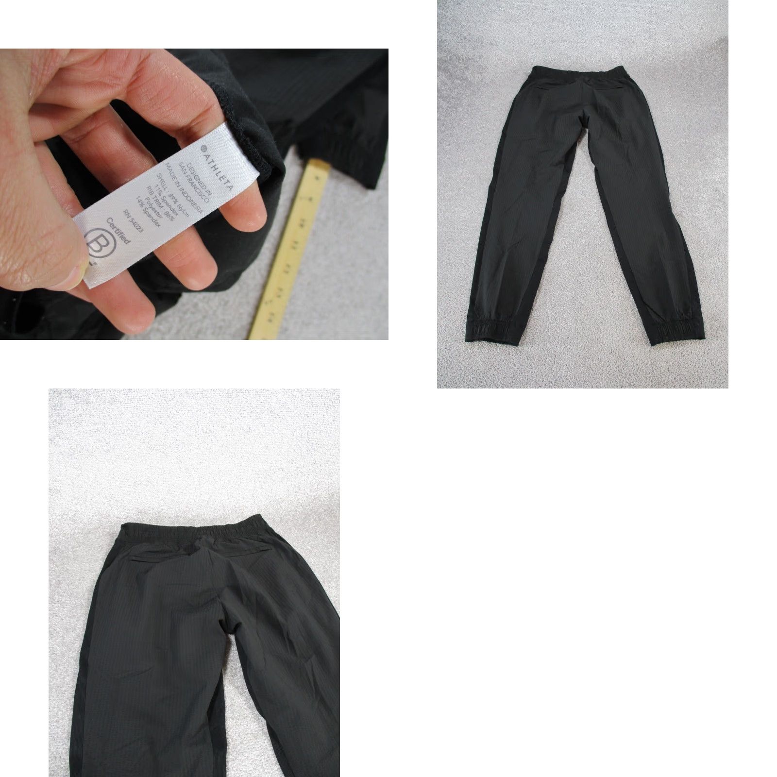 Athleta VINTAGE Athleta Textured Brookyln Joggers Womens 4 Black Lightweight Jogger Athletic Hiking Running Walking Athleisure Outdoor Sports Womens Size 27" / US 4 / IT 40 - 8 Thumbnail