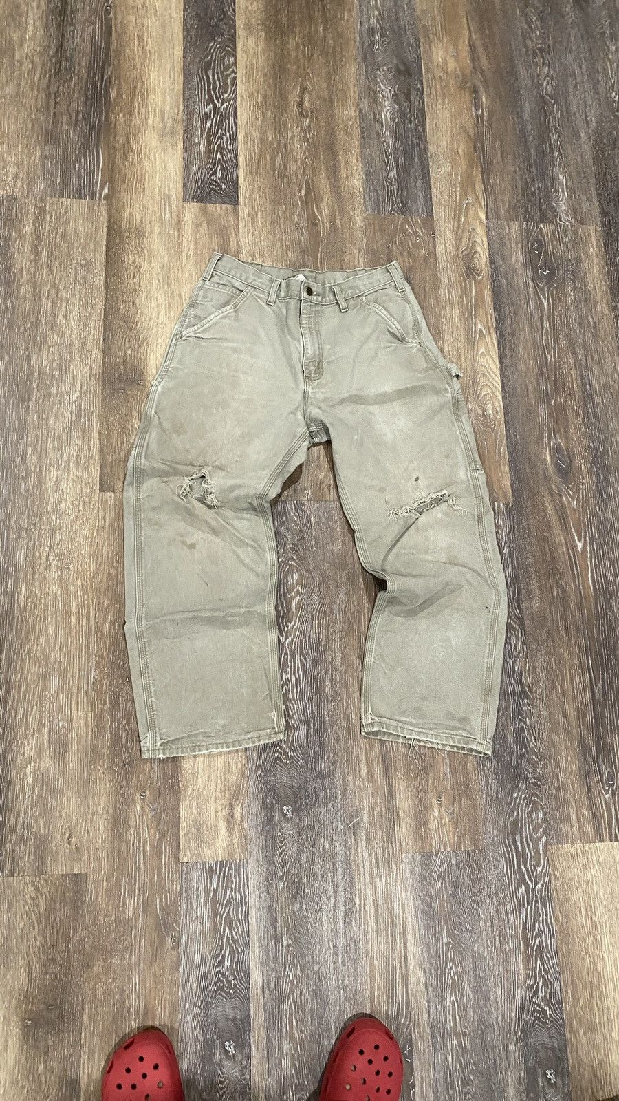 Carhartt × Vintage Cream Carhartt Vintage Carpenter Pants Size US 32 / EU 48 - 1 Thumbnail