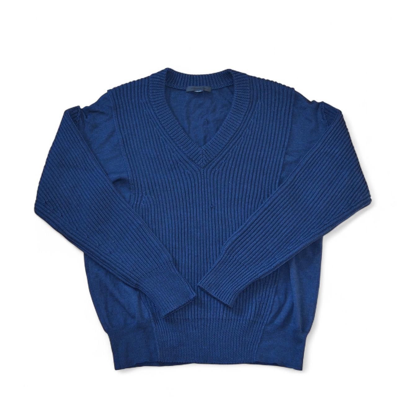 Alexander Wang Alexander Wang main line navy wool vneck heavy sweater large Size US L / EU 52-54 / 3 - 1 Thumbnail