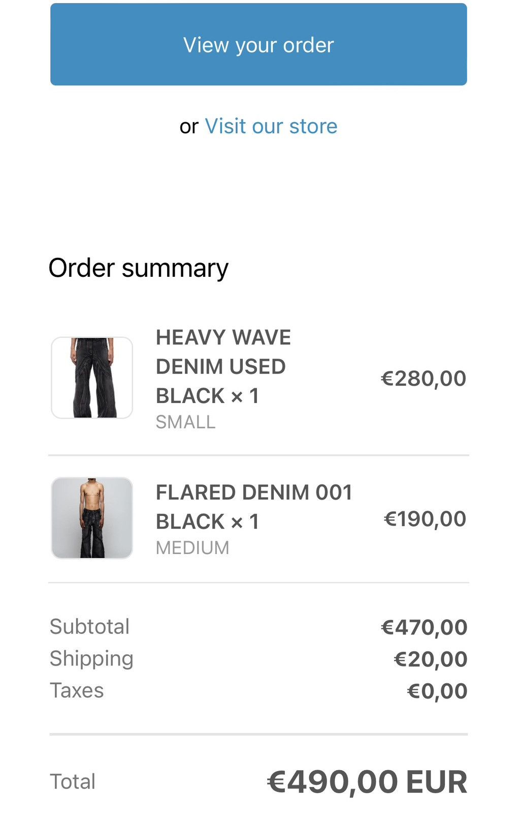 No Faith Studios Flared Denim 001 Size US 32 / EU 48 - 4 Thumbnail