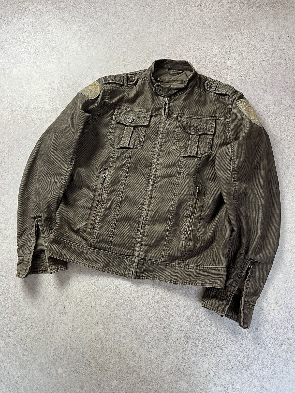 Diesel Vintage Diesel Racing Motorcycle Corduroy Jacket Cafe Racer Size US XL / EU 56 / 4 - 1 Thumbnail