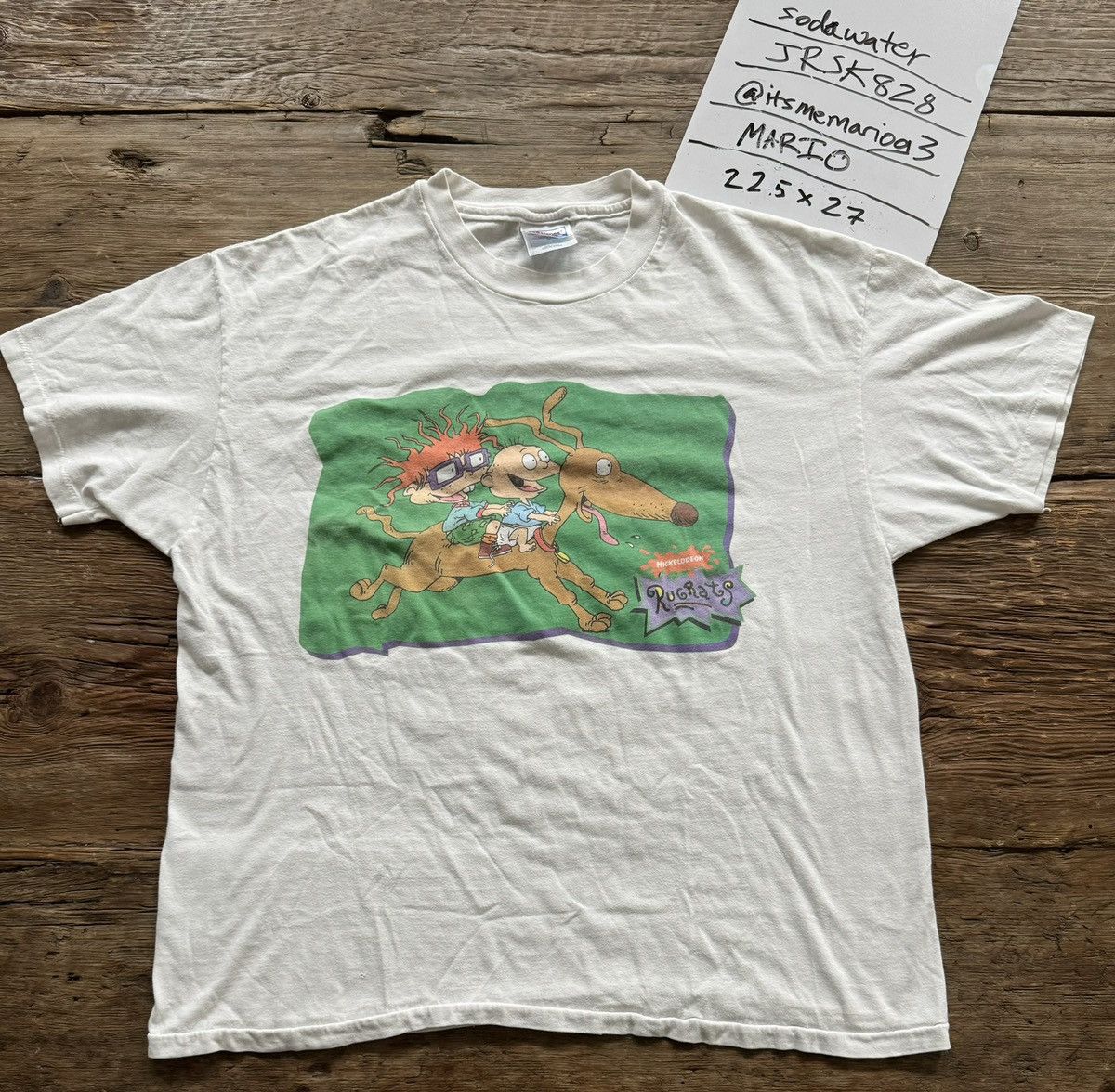 image of Rugrats Nickelodeon Shirt Size XL in White, Men's