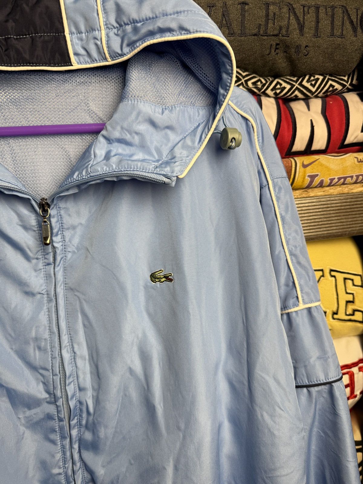 Lacoste Vintage Lacoste Nylon Track Jacket 90s Striped Logo Y2K Size US L / EU 52-54 / 3 - 7 Thumbnail