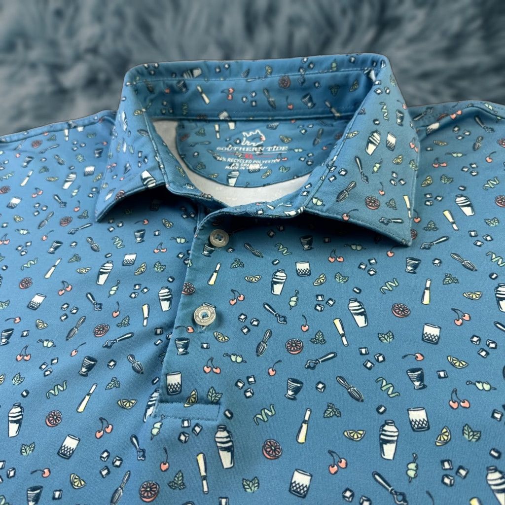 Southern Tide Southern Tide Polo Shirt Mens Extra Large All Over Print Golf Performance Size US XL / EU 56 / 4 - 1 Thumbnail