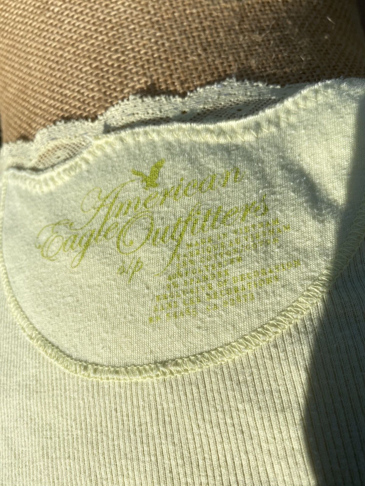 American Eagle Outfitters Vintage 07 American Eagle Tank Top Yellow Lace Trim Small Size S / US 4 / IT 40 - 10 Thumbnail