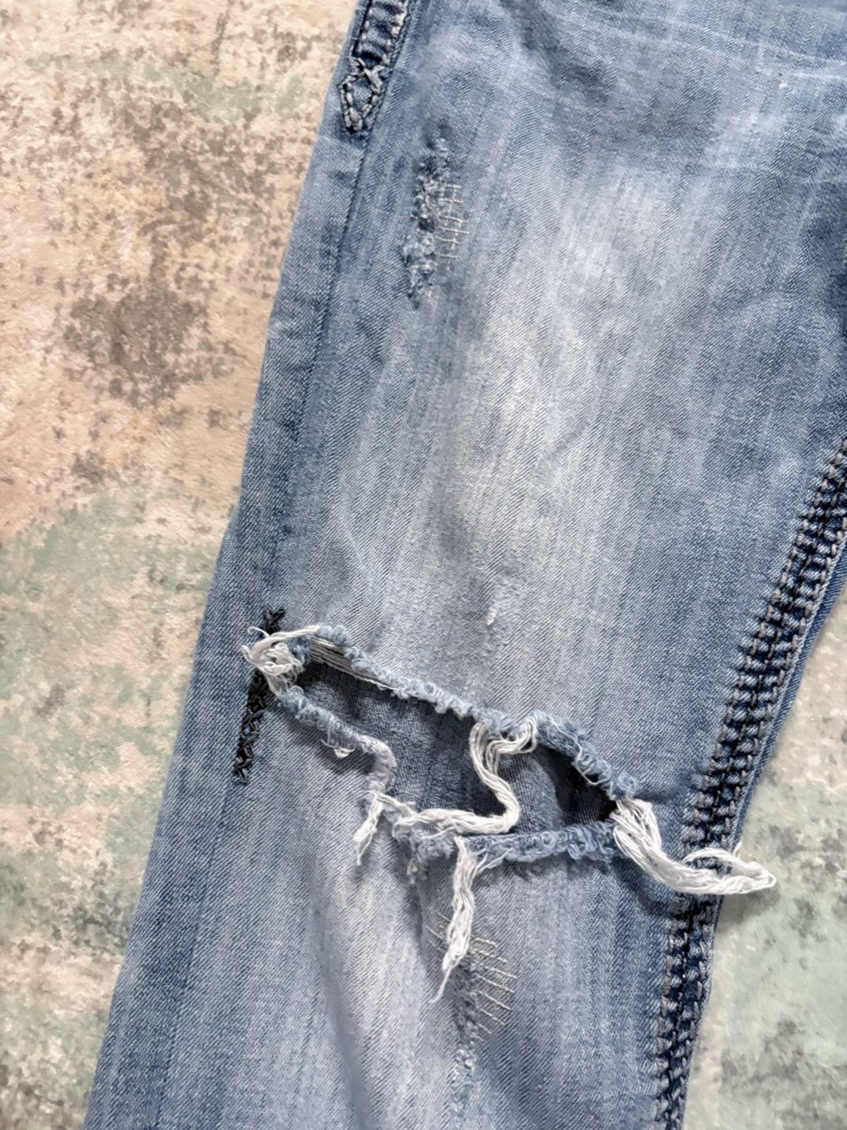 Rock Revival 90’s Rock Revival Vintage Distressed Faded Jeans Opium Size US 34 / EU 50 - 9 Thumbnail