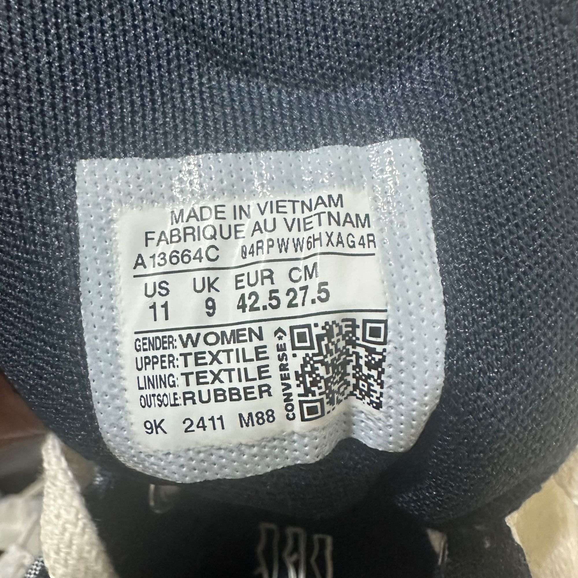 Converse ❤️Chuck Taylor All Star Lift Gingham 11 Womens Shoes Navy Wh Size US 11 / IT 41 - 14 Thumbnail