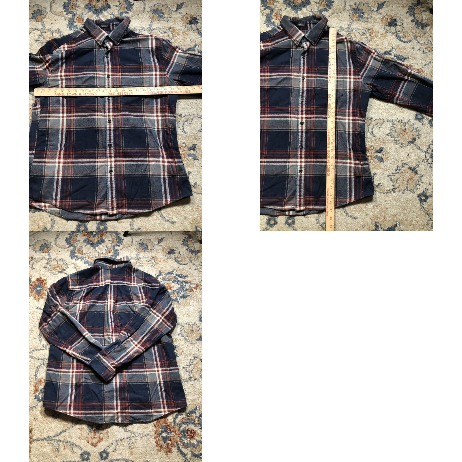 Eddie Bauer Eddie Bauer Shirt Mens Large Blue Gray Plaid Flannel Slim Fit Button Down Pocket Size US L / EU 52-54 / 3 - 8 Thumbnail