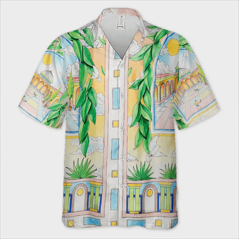 Designer × The Unbranded Brand Paysage Idéal Shirt | Artistic Tranquility in Motion Size US M / EU 48-50 / 2 - 2 Thumbnail