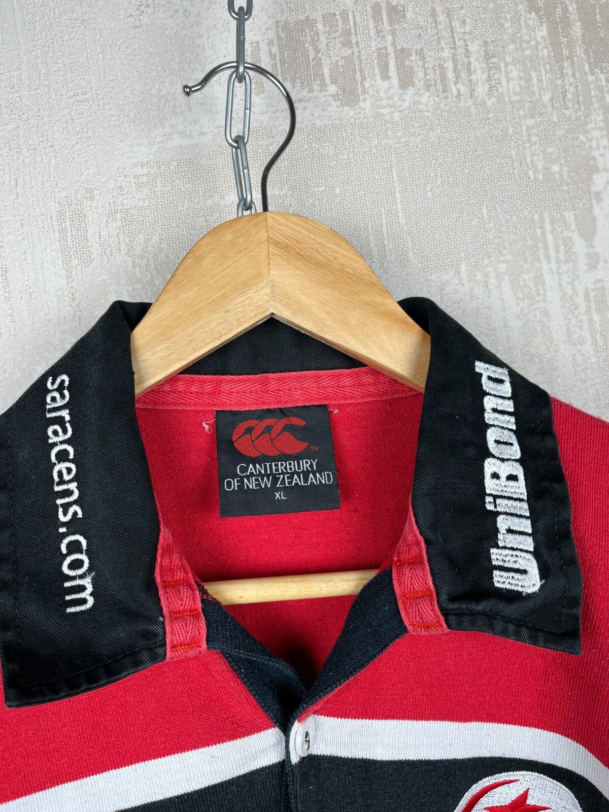 Canterbury of New Zealand Saracens Canterbury Unibond 2001/02 Home Union Rugby Jersey Size US XL / EU 56 / 4 - 9 Thumbnail